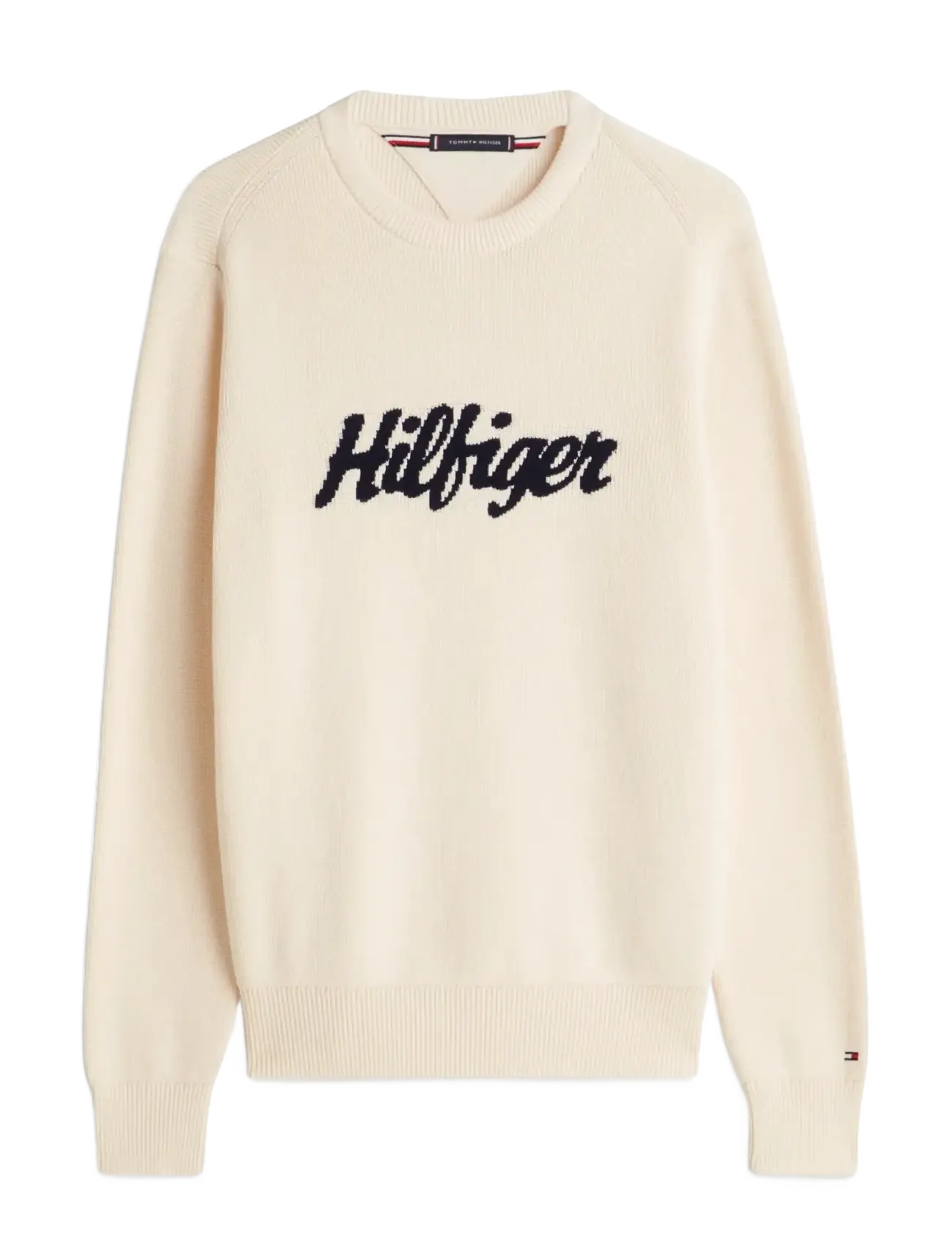 Tommy Hilfiger SEASONAL GRAPHIC COTTON CNECK - Tøj - CALICO / cream