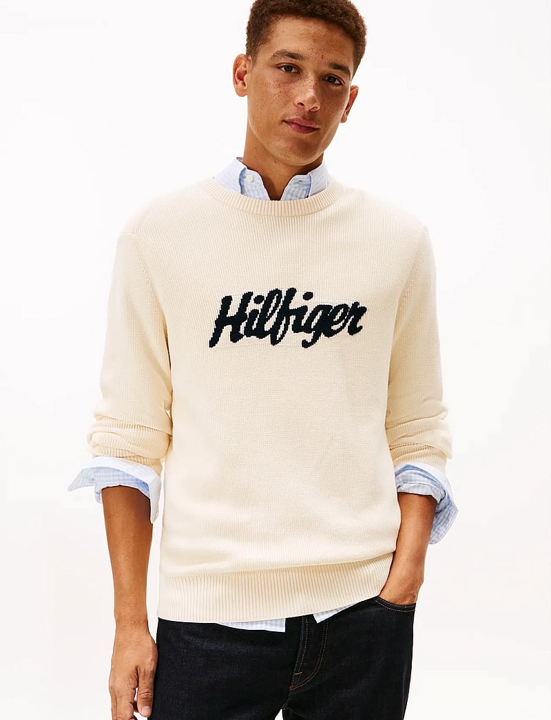 Tommy Hilfiger - SEASONAL GRAPHIC COTTON CNECK - knitted round necks - calico - 0