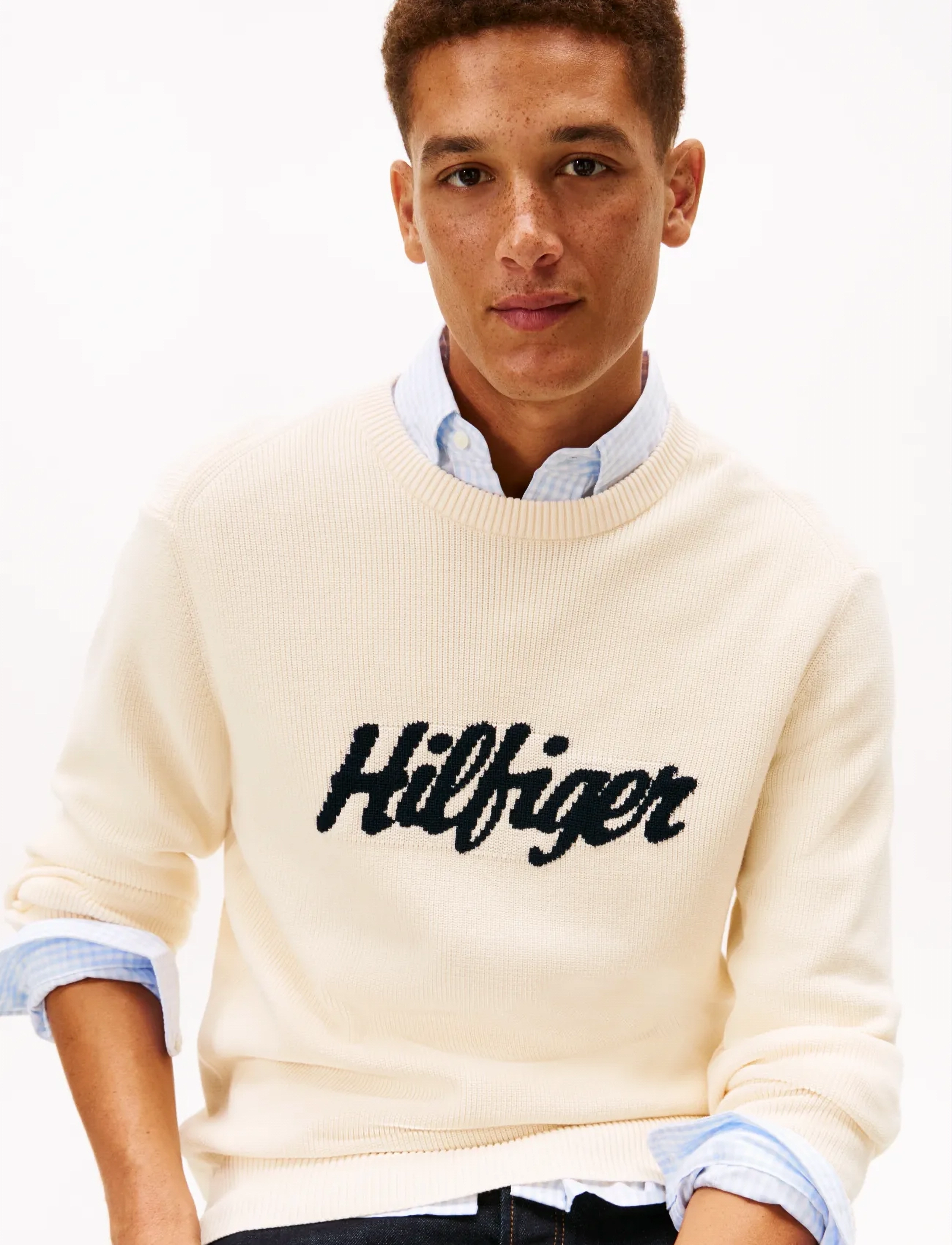 Tommy Hilfiger - SEASONAL GRAPHIC COTTON CNECK - kringlótt hálsmál  - calico - 4