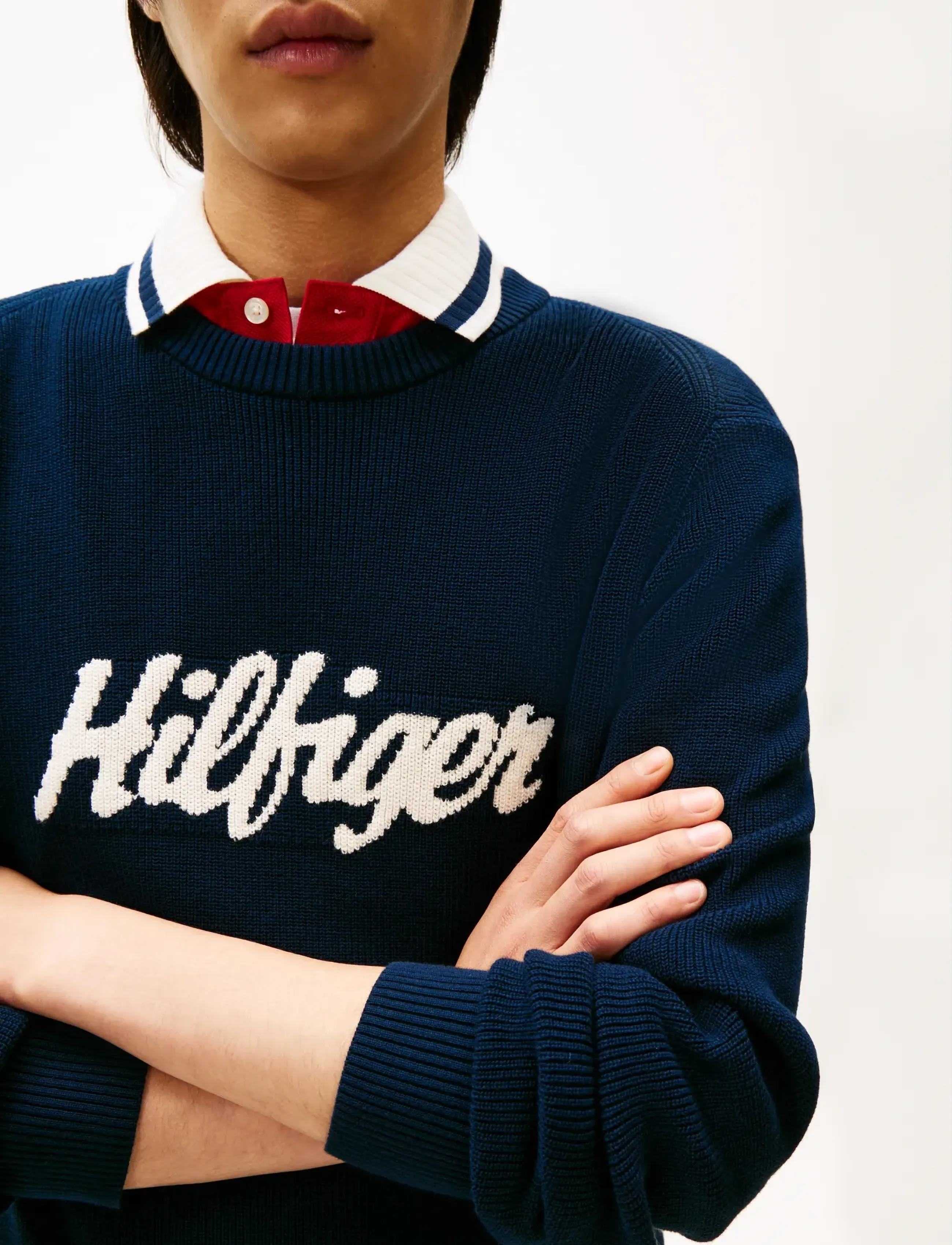 Tommy Hilfiger - SEASONAL GRAPHIC COTTON CNECK - rund hals - dark night navy - 4