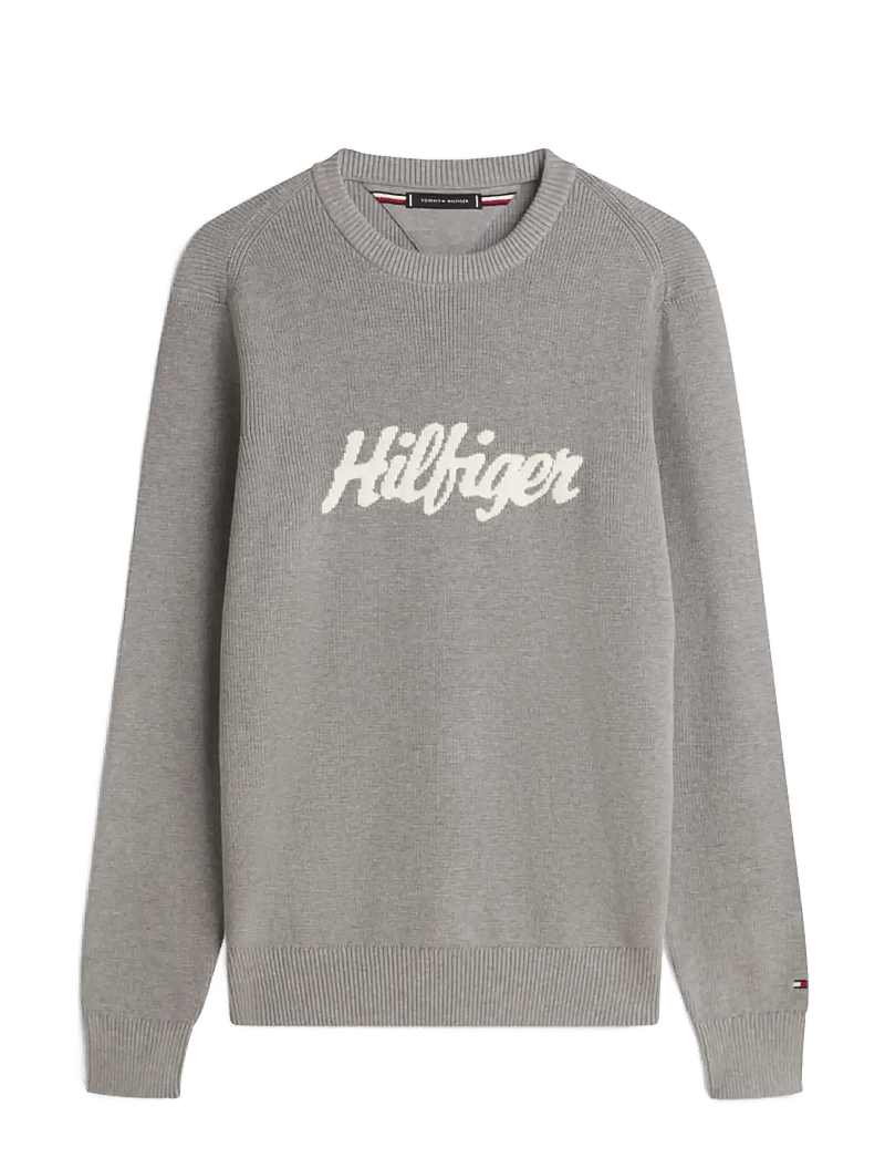 Tommy Hilfiger - SEASONAL GRAPHIC COTTON CNECK - knitted round necks - medium grey heather - 1