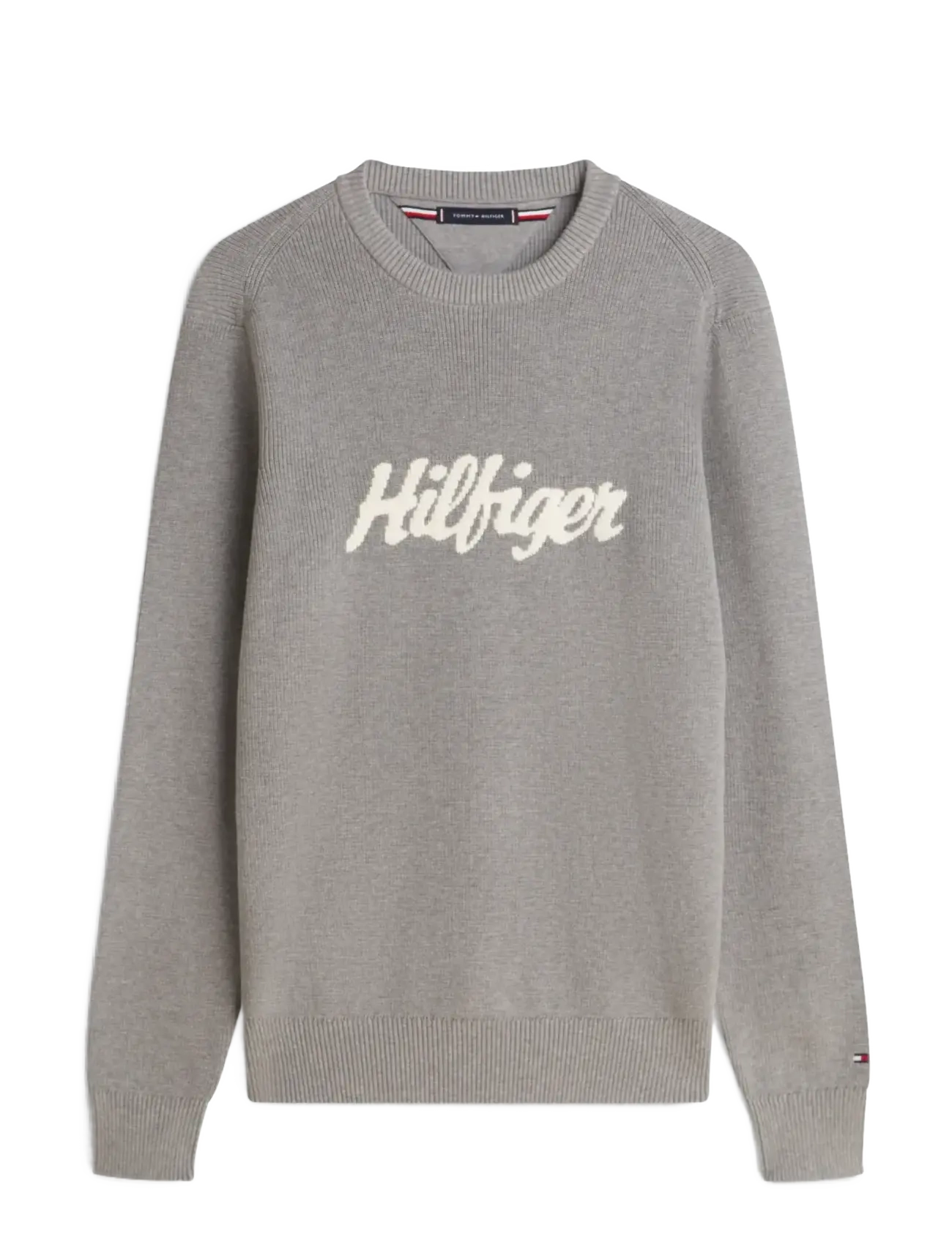 Tommy Hilfiger SEASONAL GRAPHIC COTTON CNECK - Strik - MEDIUM GREY HEATHER / grey