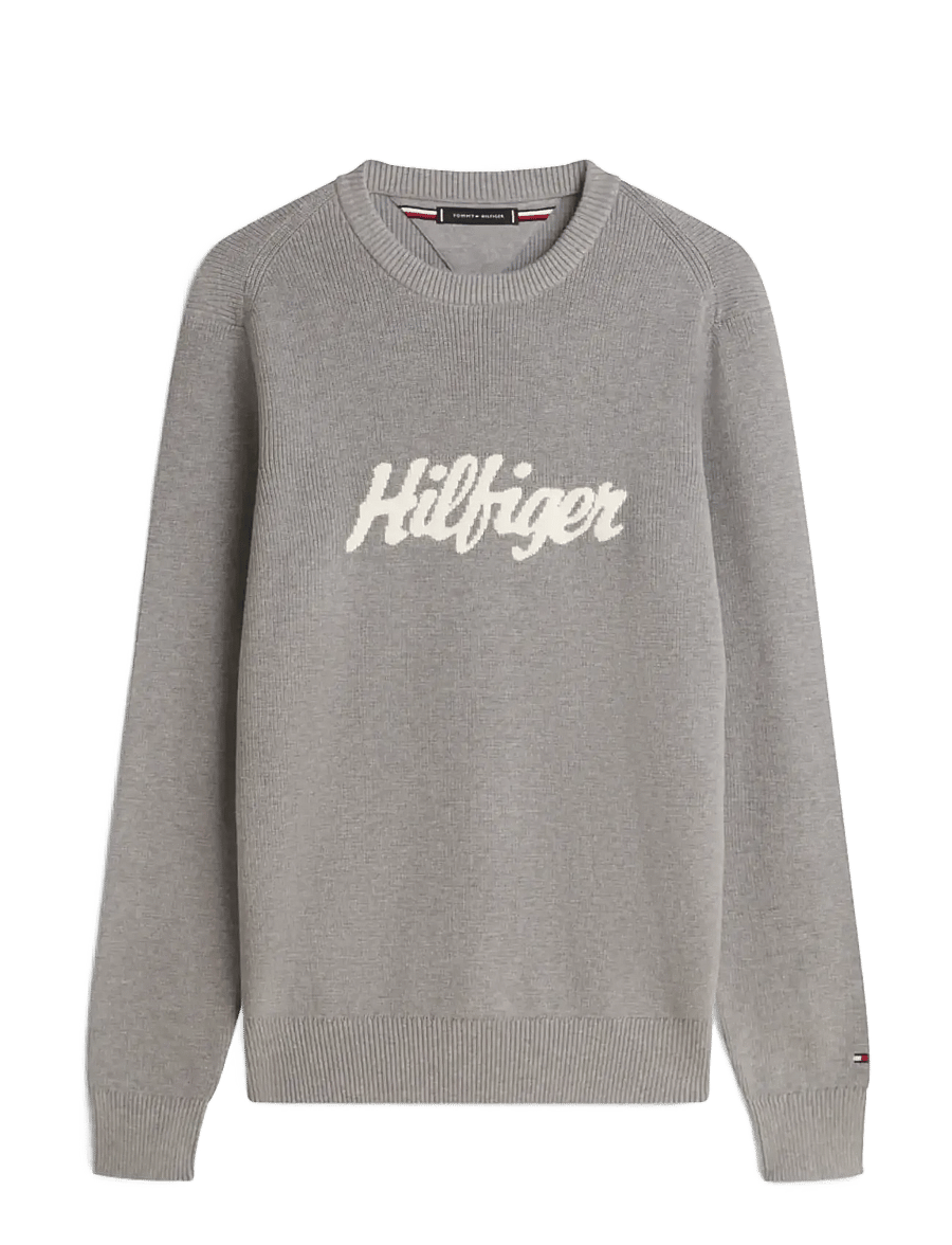 Tommy Hilfiger - SEASONAL GRAPHIC COTTON CNECK - rundhals - medium grey heather - 1