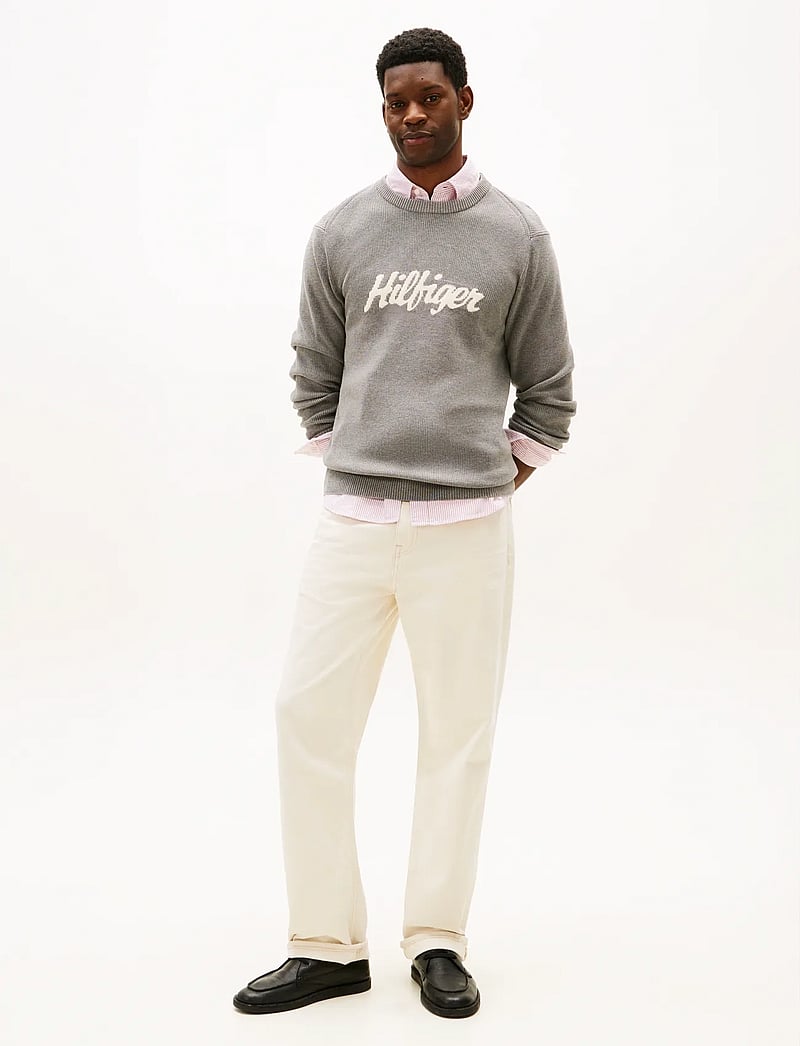 Tommy Hilfiger - SEASONAL GRAPHIC COTTON CNECK - knitted round necks - medium grey heather - 2