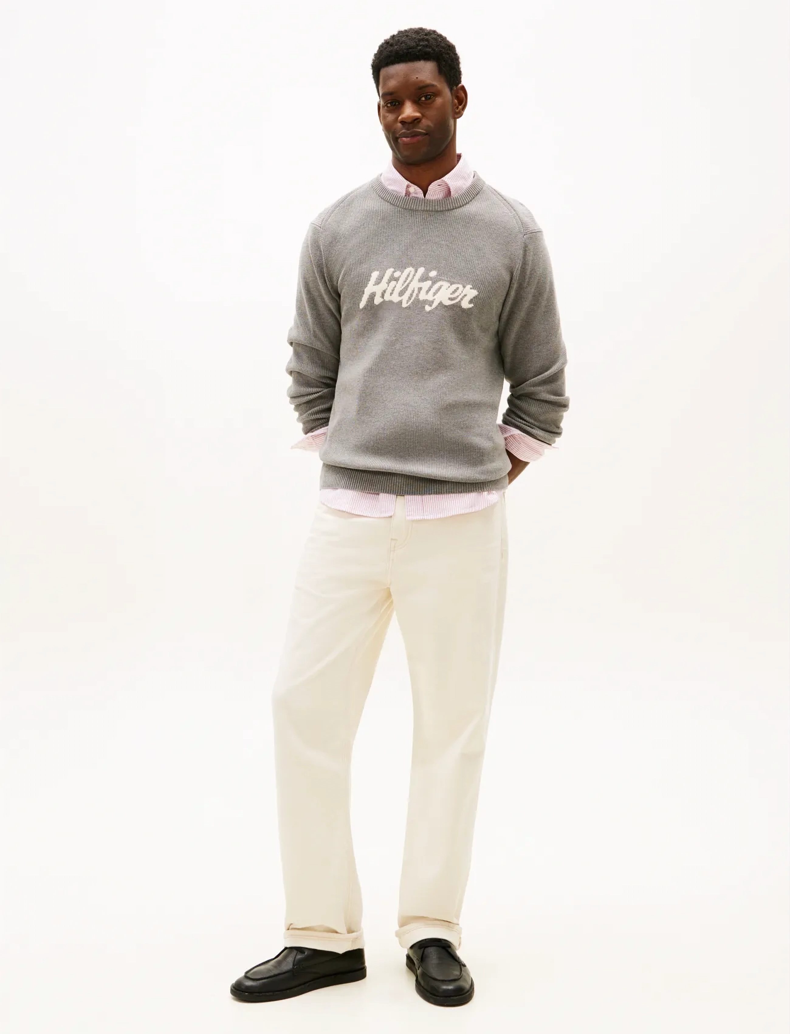 Tommy Hilfiger - SEASONAL GRAPHIC COTTON CNECK - rund hals - medium grey heather - 2