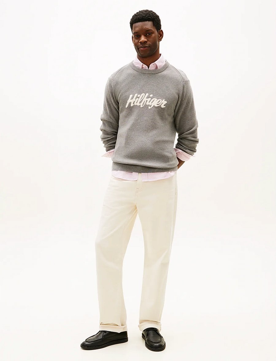 Tommy Hilfiger - SEASONAL GRAPHIC COTTON CNECK - rundhals - medium grey heather - 2