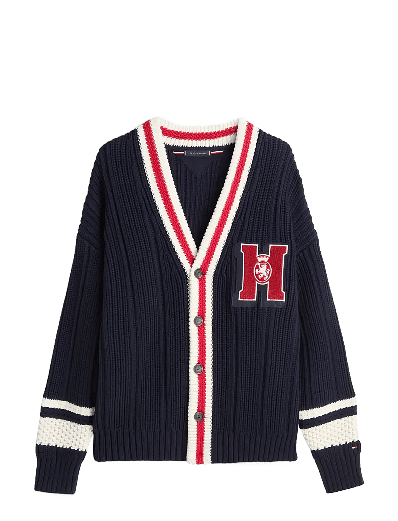 Tommy Hilfiger - LETTERMAN CARDIGAN - koftor - desert sky - 1