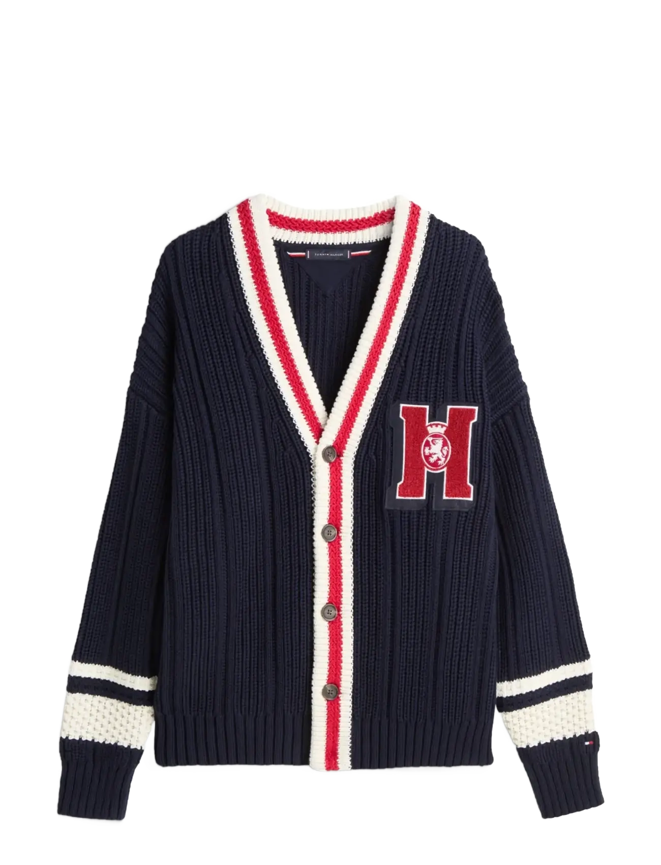 Tommy Hilfiger LETTERMAN CARDIGAN - Cardigans - DESERT SKY / navy