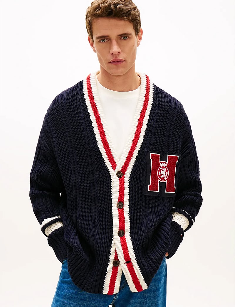 Tommy Hilfiger - LETTERMAN CARDIGAN - koftor - desert sky - 0
