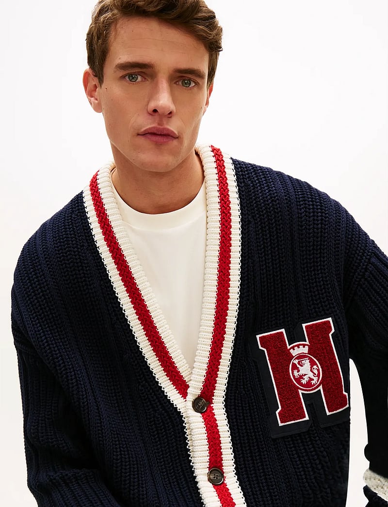 Tommy Hilfiger - LETTERMAN CARDIGAN - koftor - desert sky - 4
