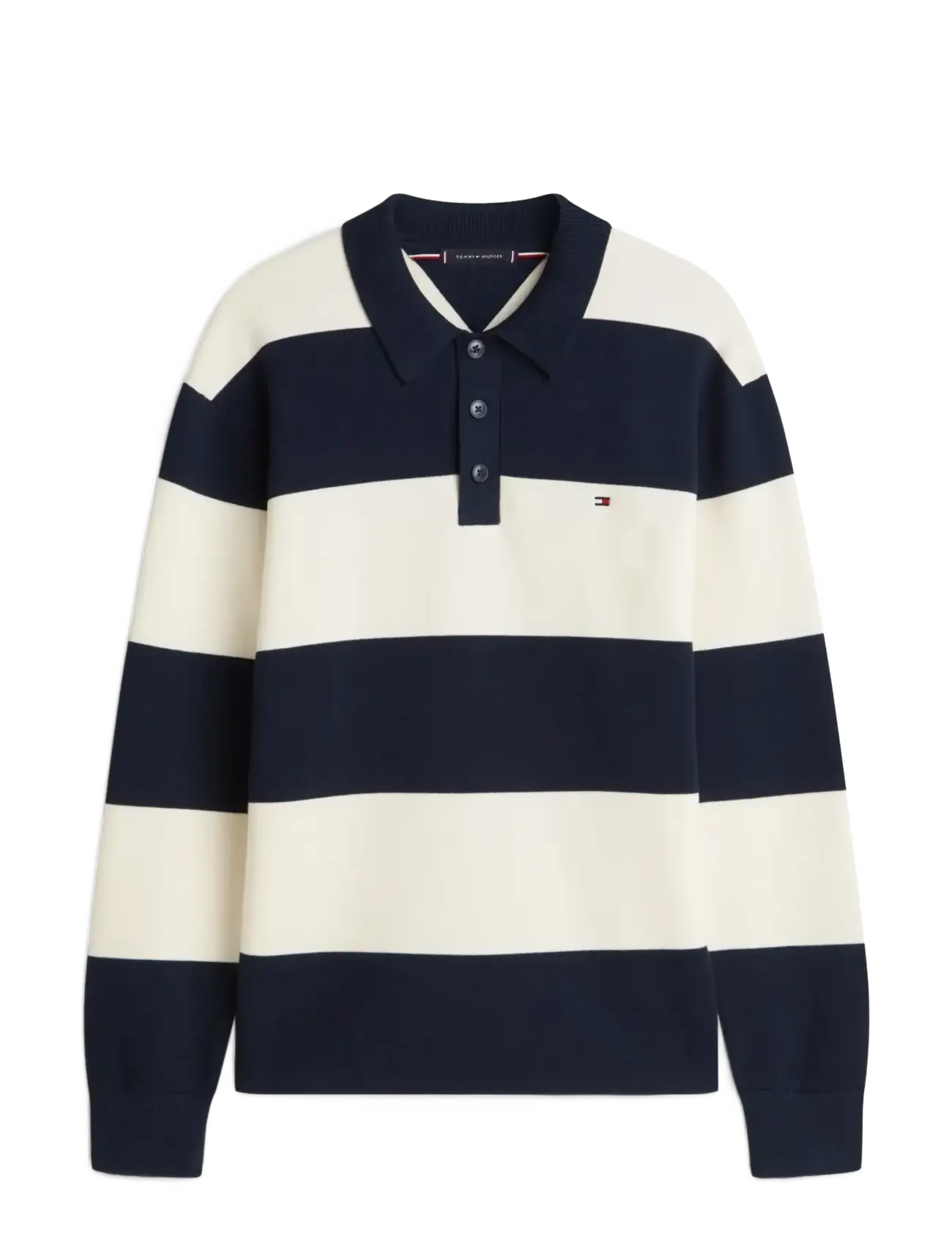Tommy Hilfiger FULL MILANO LS POLO - Poloer - DARK NIGHT NAVY IVORY PETAL / navy
