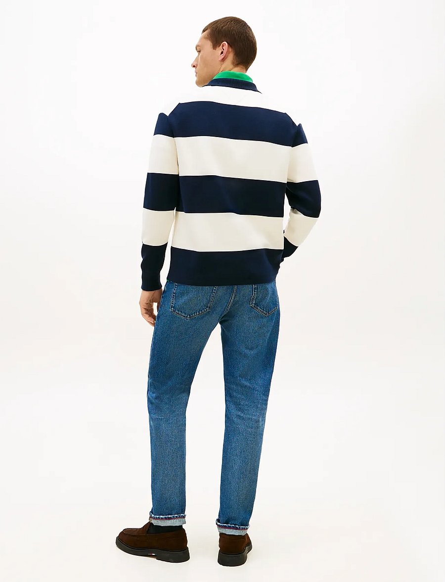 Tommy Hilfiger - FULL MILANO LS POLO - polo krekli ar garām piedurknēm - dark night navy ivory petal - 3
