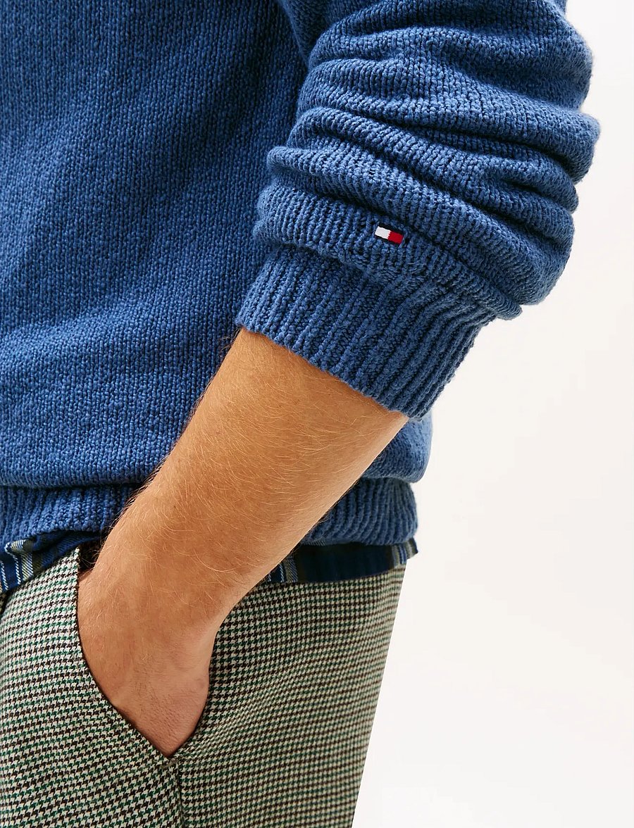 Tommy Hilfiger - SOFT TEXTURED CREW NECK - round necks - aegean sea - 4