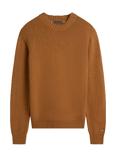 Tommy Hilfiger SOFT TEXTURED CREW NECK - Round Necks - HIGHLAND KHAKI / brown