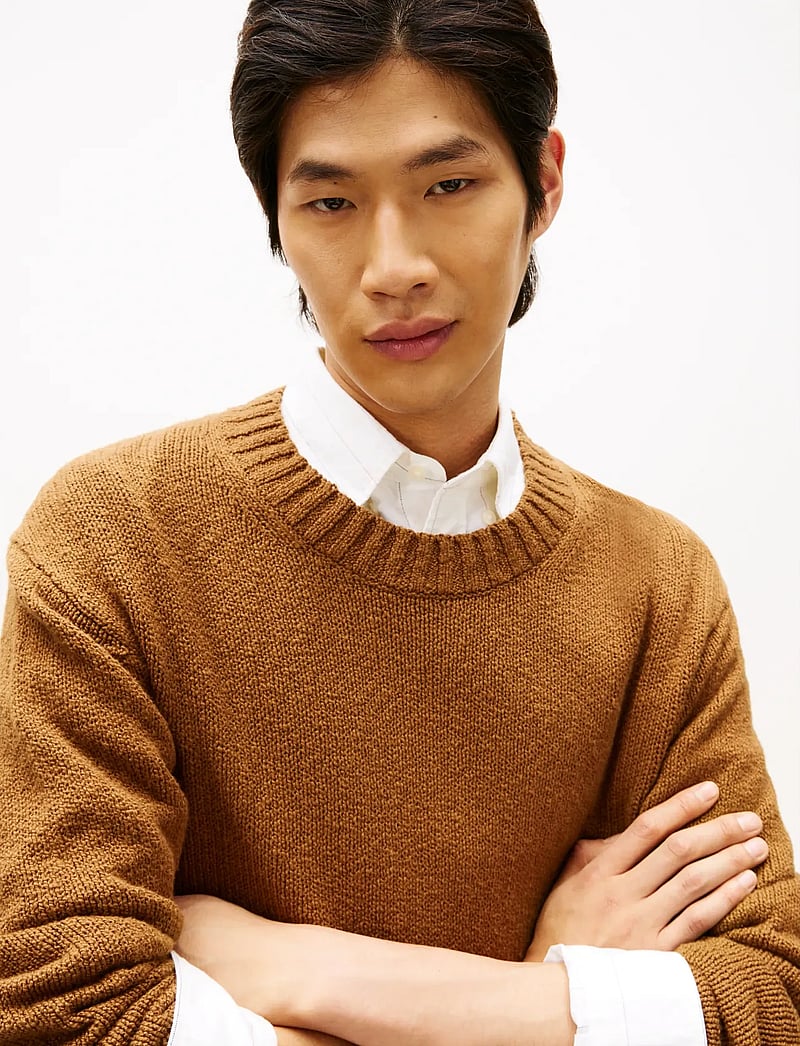 Tommy Hilfiger - SOFT TEXTURED CREW NECK - rundhalsad - highland khaki - 4