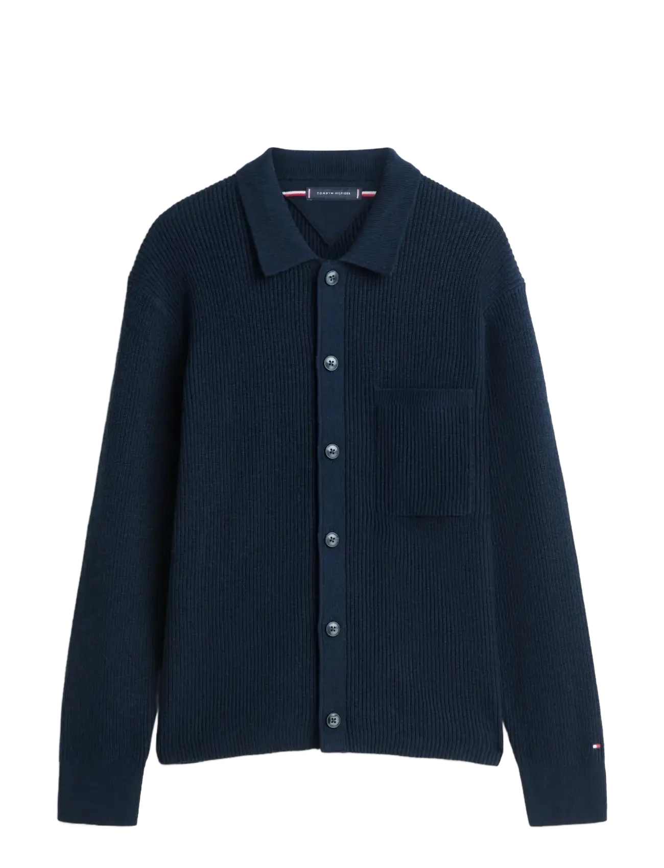 Tommy Hilfiger FISHERMAN RIB COACH JACKET - Kardiganid - DARK NIGHT NAVY / navy