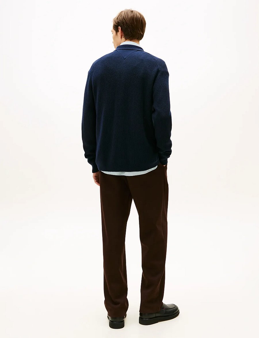 Tommy Hilfiger - FISHERMAN RIB COACH JACKET - cardigans - dark night navy - 3