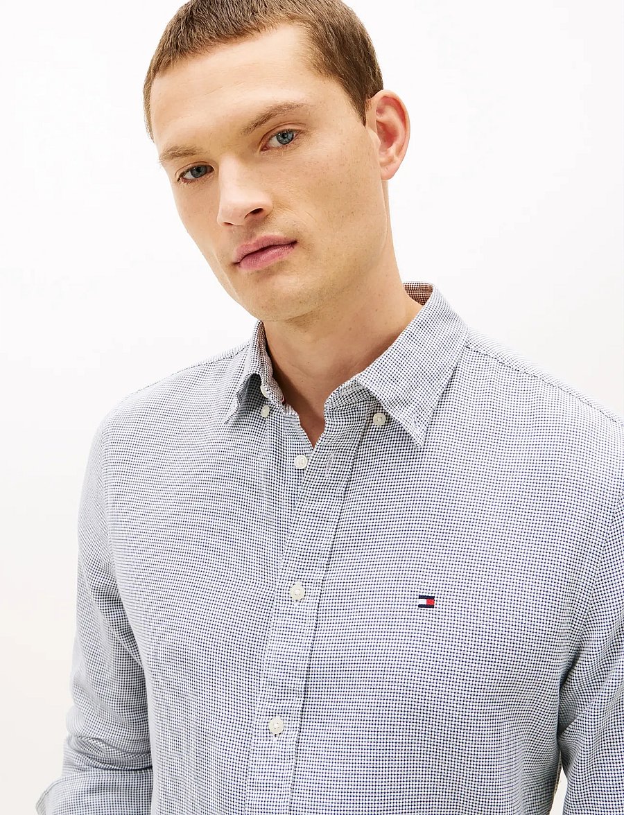 Tommy Hilfiger - DOBBY STRUCTURE RF SHIRT - rennot kauluspaidat - aegean sea - 4
