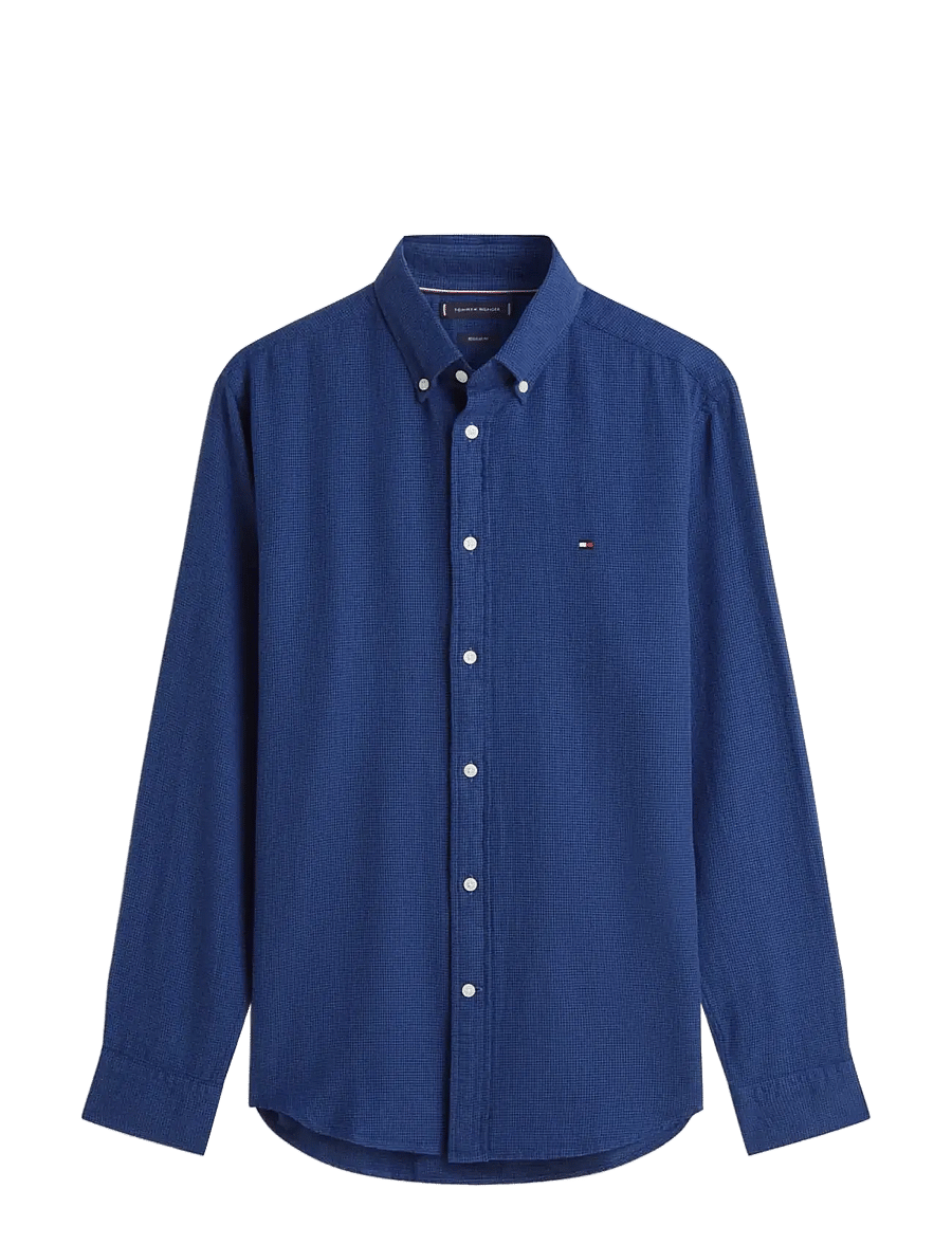 Tommy Hilfiger - DOBBY STRUCTURE RF SHIRT - freizeithemden - carbon navy - 1