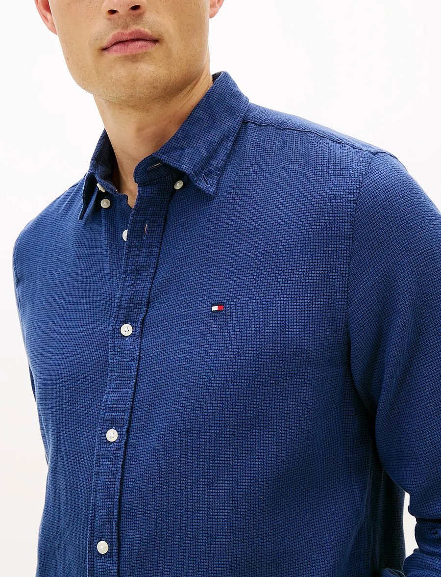 Tommy Hilfiger - DOBBY STRUCTURE RF SHIRT - freizeithemden - carbon navy - 4