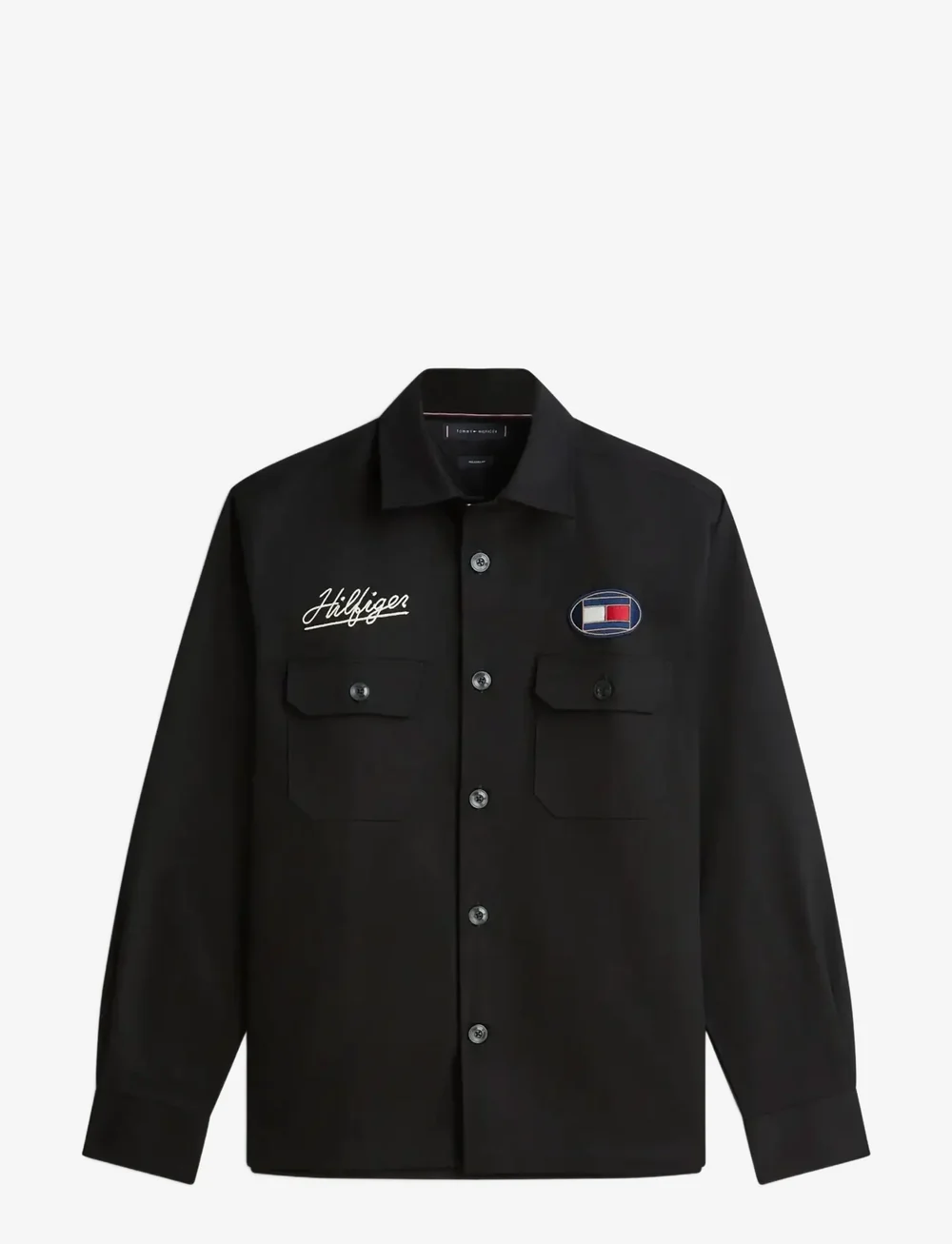 Tommy Hilfiger - HERRINGBONE OVERSHIRT - osta tilaisuuden mukaan - black - 1