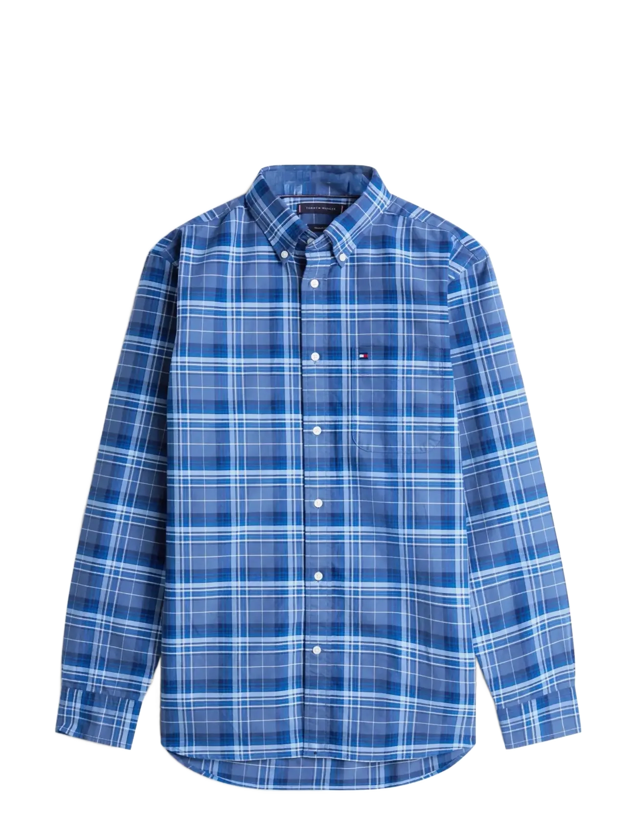 Tommy Hilfiger OXFORD HERITAGE PLAID RF SHIRT - Shirts - AEGEAN SEA   CHECK / blue