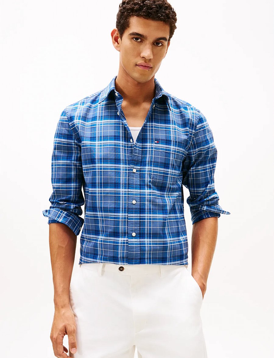 Tommy Hilfiger - OXFORD HERITAGE PLAID RF SHIRT - chemises oxford - aegean sea check - 0