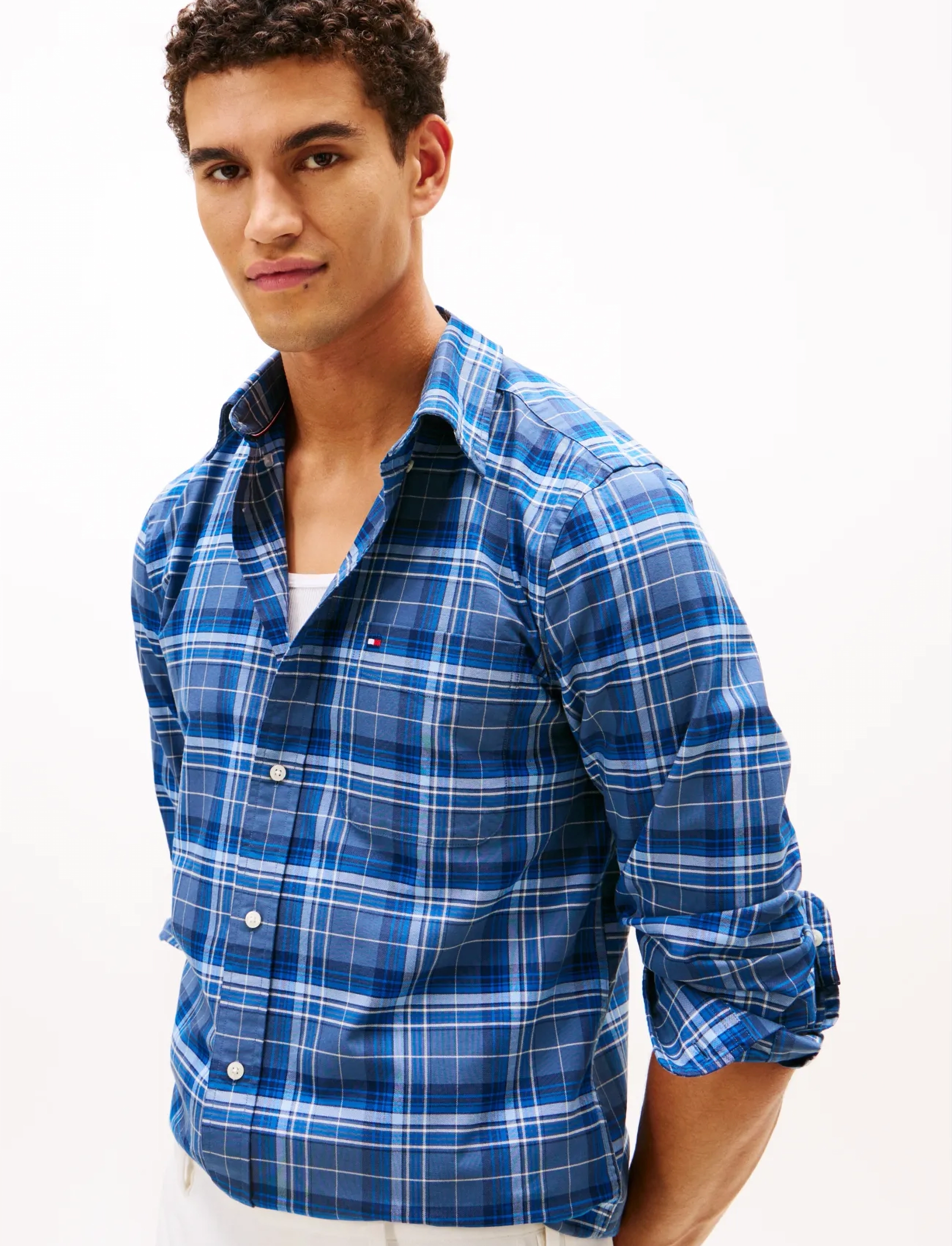 Tommy Hilfiger - OXFORD HERITAGE PLAID RF SHIRT - oxford-skjortor - aegean sea   check - 4