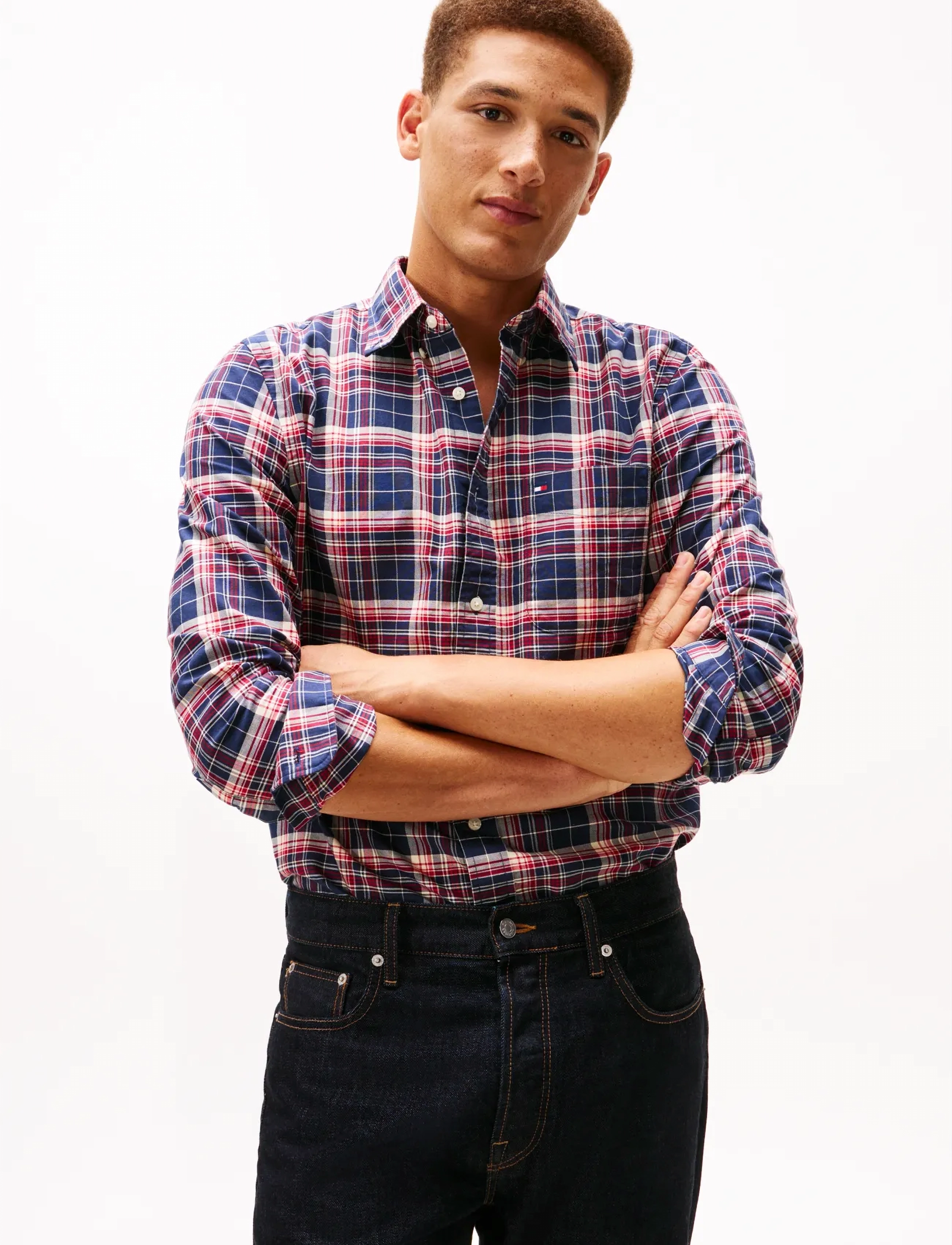 Tommy Hilfiger Oxford Heritage Plaid Rf Shirt, M, Shirts, Mehrfarbig/gemustert - Casual Männerswear