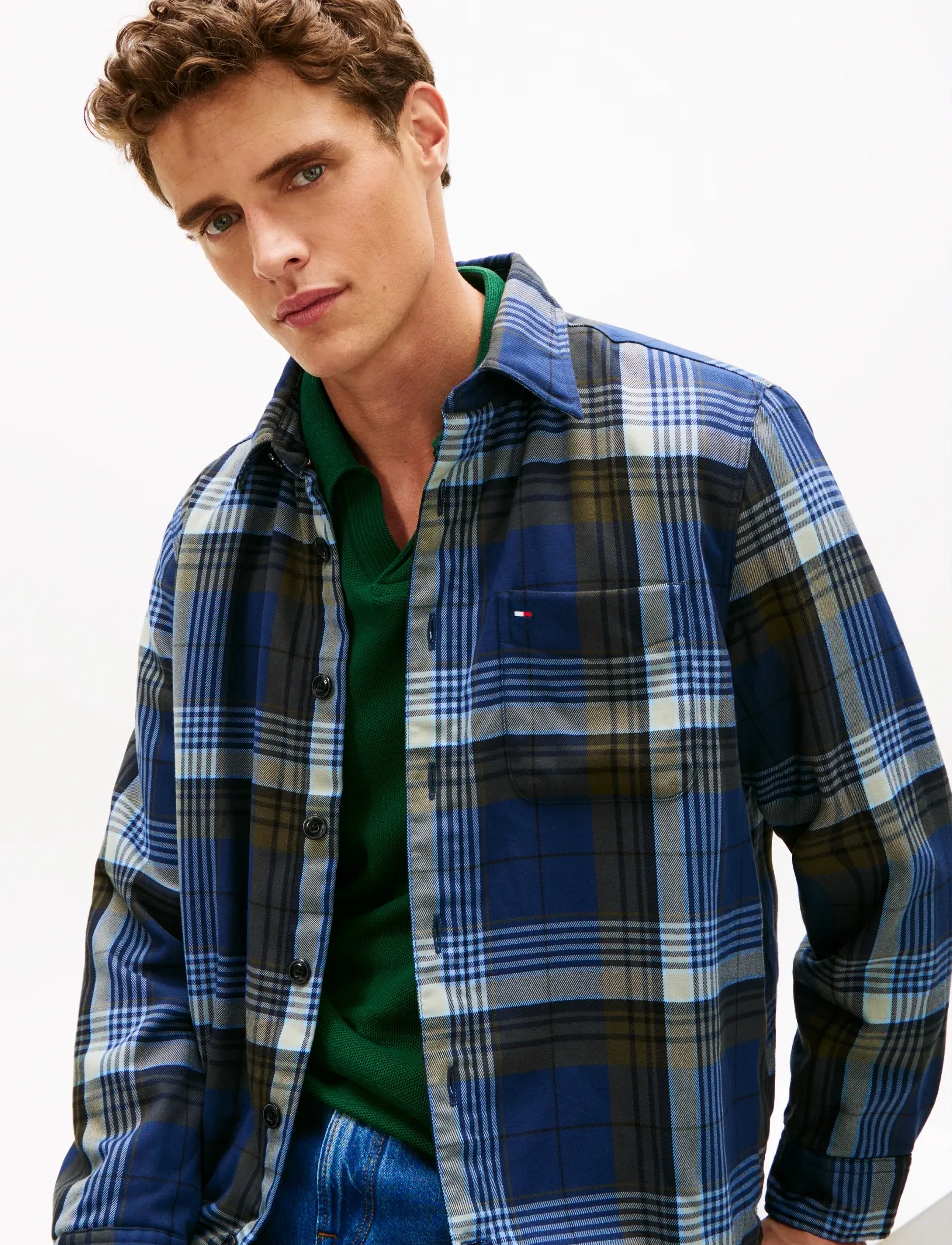 Tommy Hilfiger - PADDED OVERSHIRT - osta olukorra järgi - pitch blue check - 4