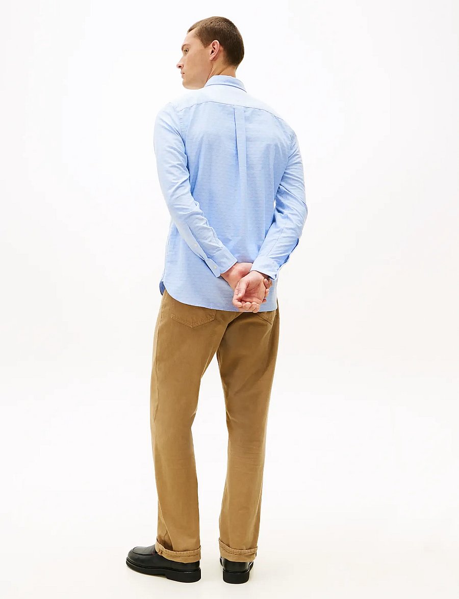 Tommy Hilfiger - OXFORD DOBBY RF SHIRT - oxford-skjortor - shirt blue allover - 3