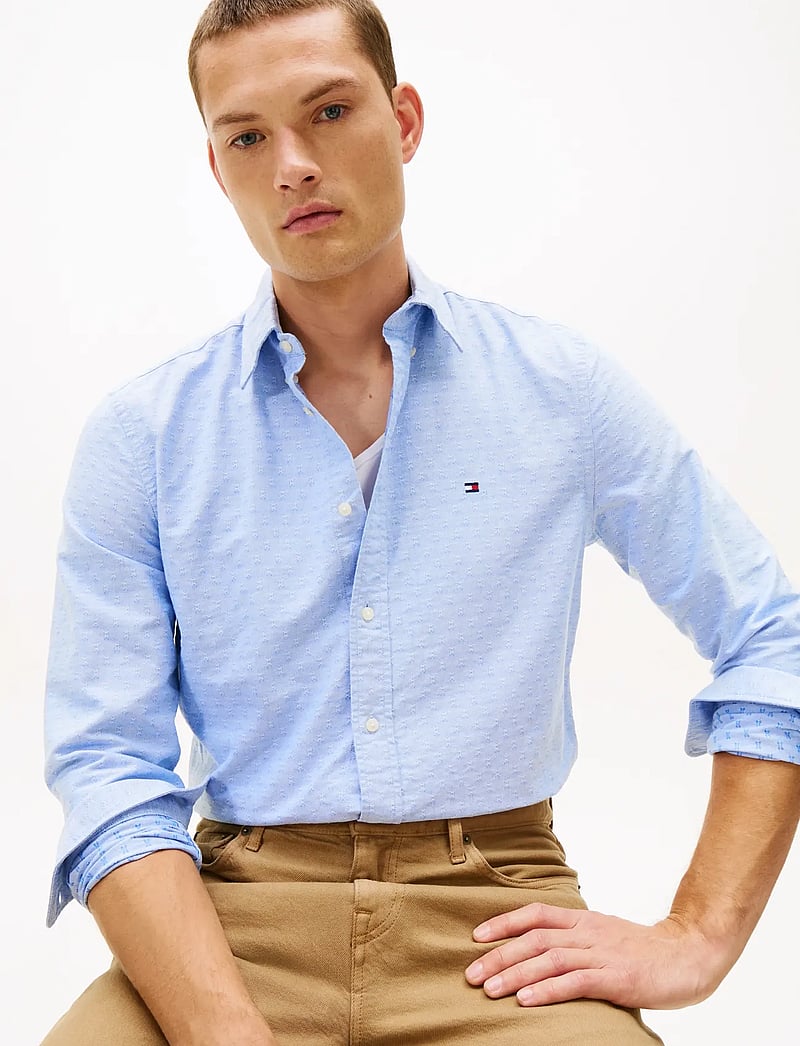 Tommy Hilfiger - OXFORD DOBBY RF SHIRT - oxford skjorter - shirt blue allover - 4