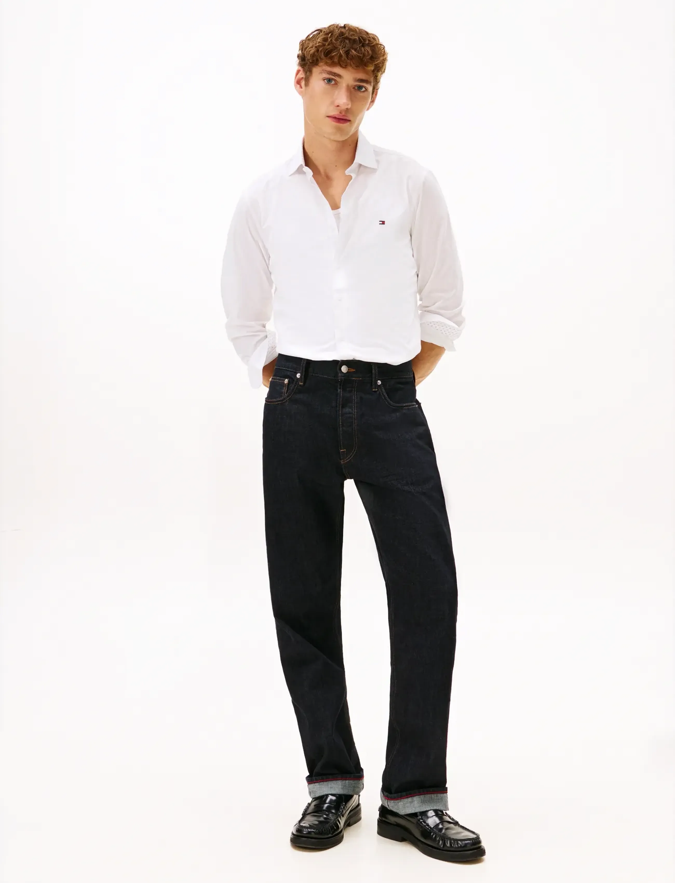 Tommy Hilfiger - FLEX DOBBY SF SHIRT - casual skjortor - white - 2