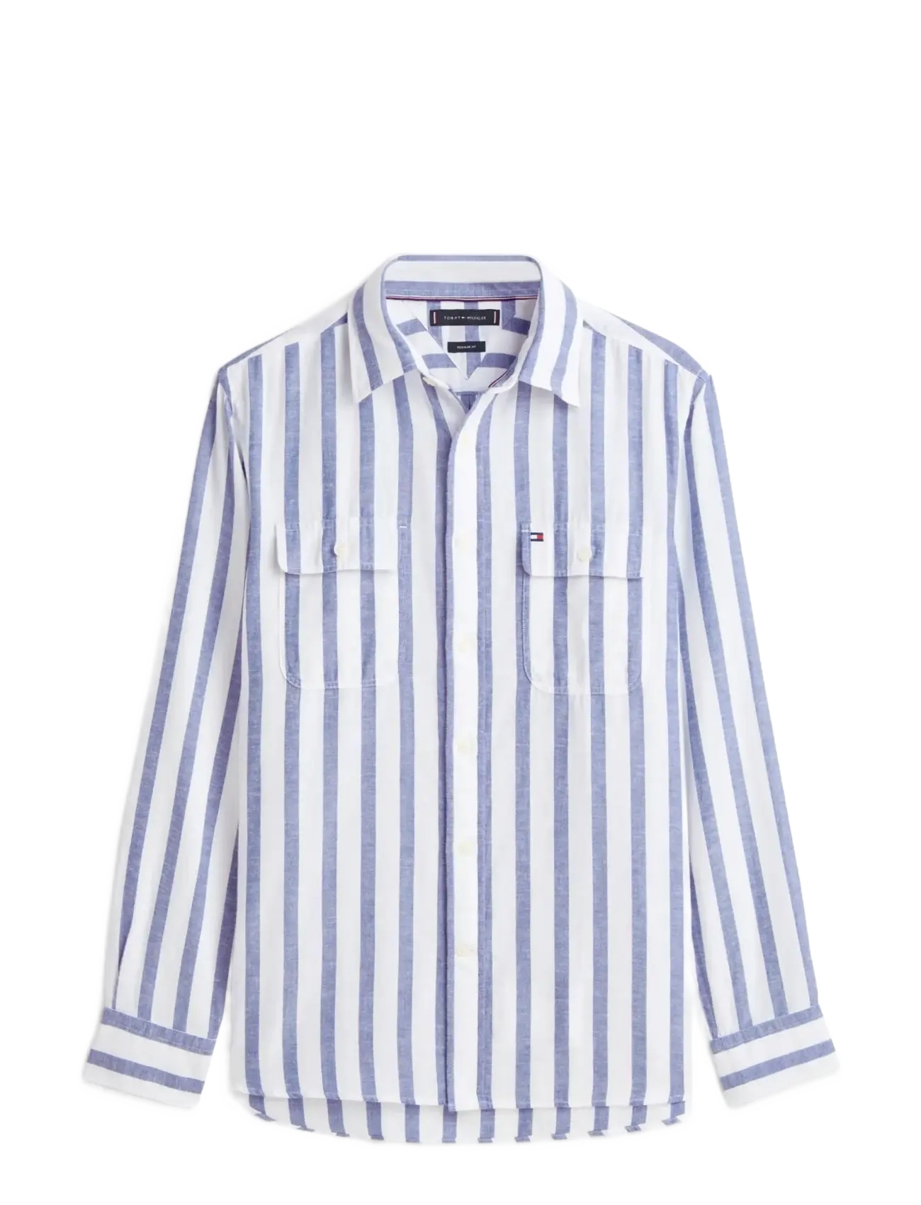 Tommy Hilfiger - BRUSHED LINEN TWILL STP RLX SHT - casual hemden - bold blue   stripe - 1