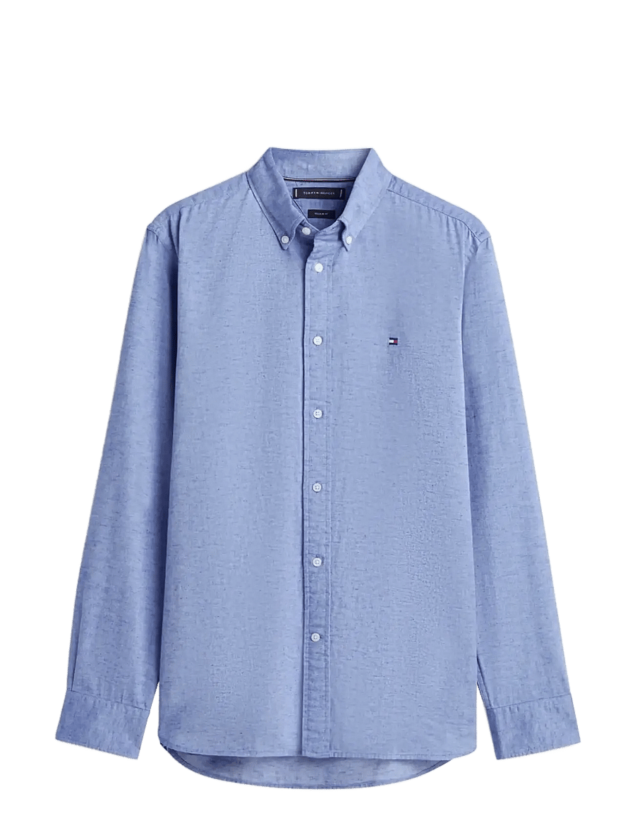 Tommy Hilfiger - BRUSHED LINEN TWILL RF SHIRT - casual skjorter - bold blue - 1