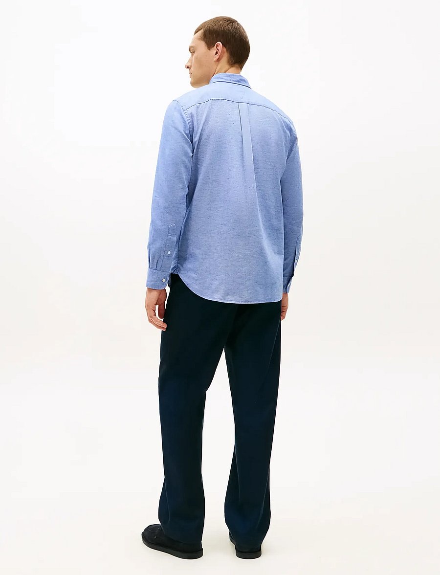 Tommy Hilfiger - BRUSHED LINEN TWILL RF SHIRT - casual skjorter - bold blue - 3