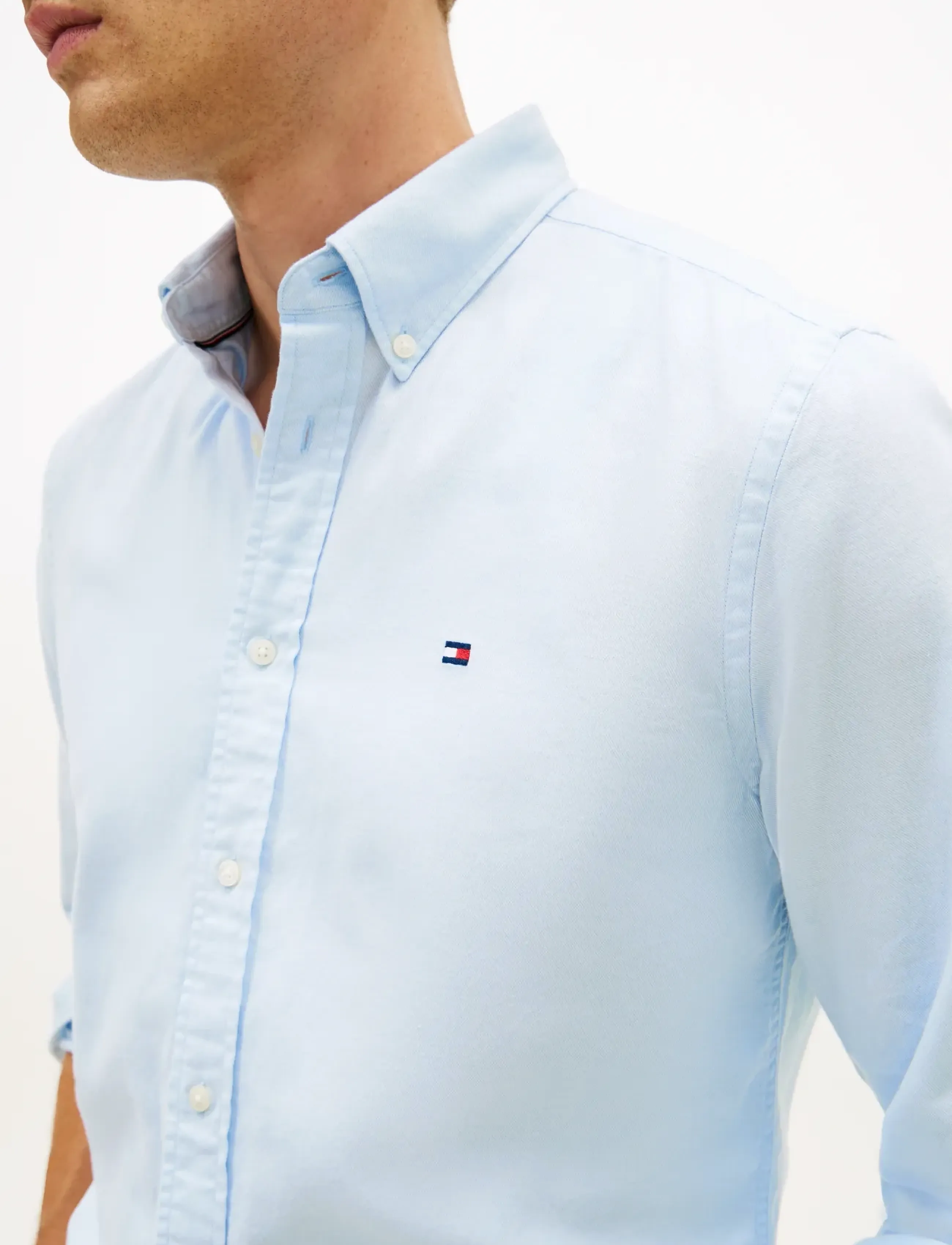 Tommy Hilfiger - BRUSHED LINEN TWILL RF SHIRT - casual skjorter - well water - 4