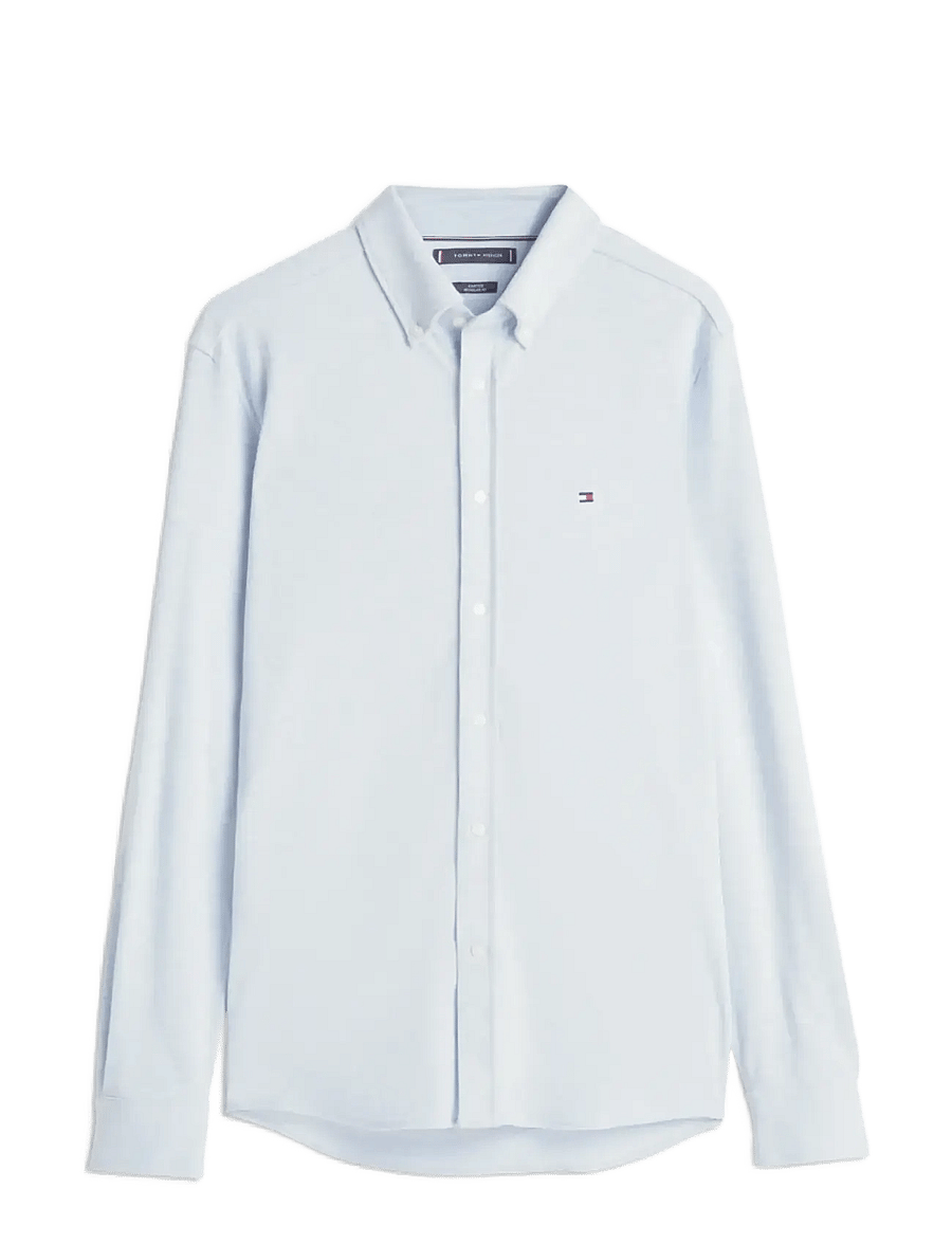 Tommy Hilfiger - KNIT PIQUE FEATHERWEIGHT SHIRT - casual hemden - light blue heather - 1
