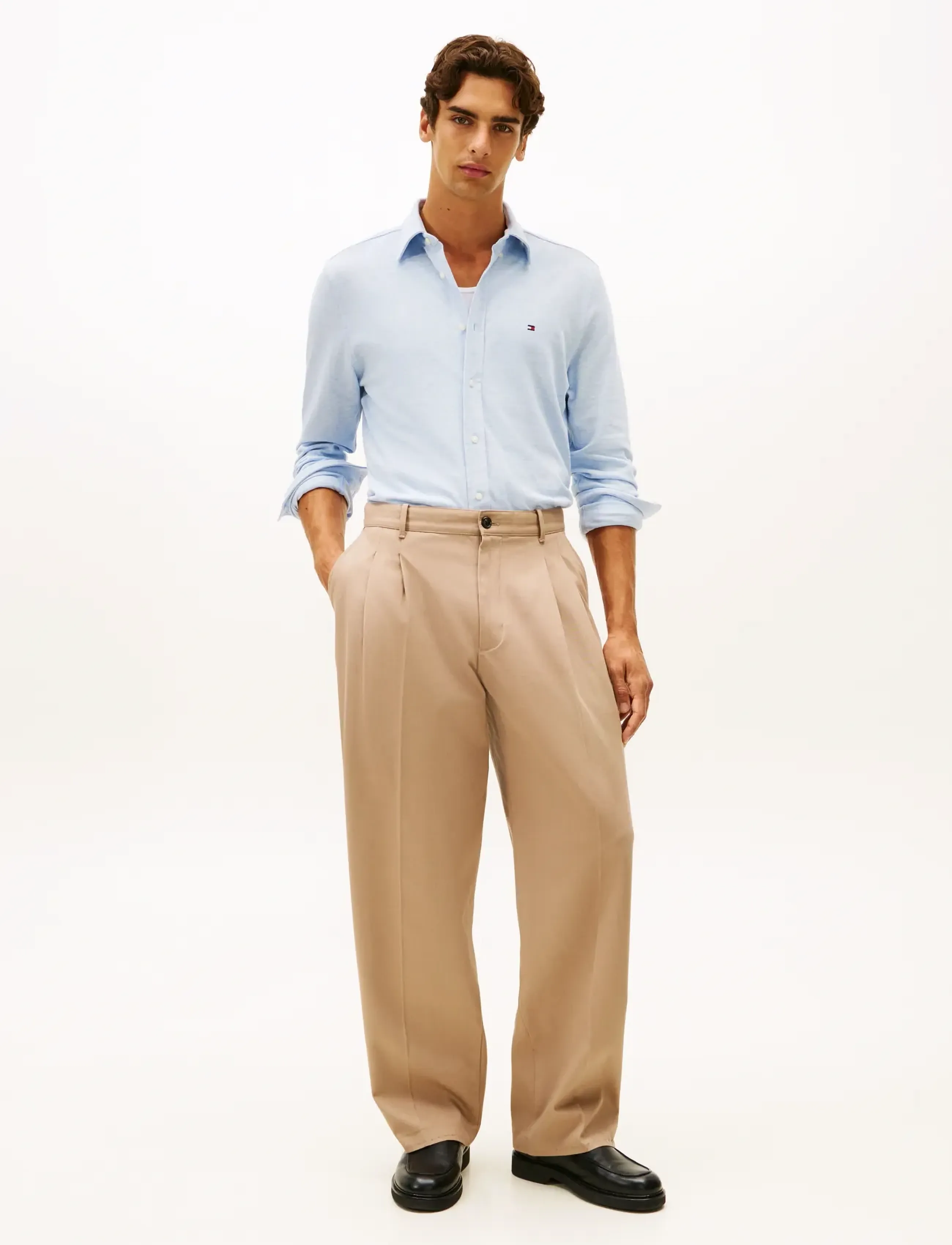 Tommy Hilfiger - KNIT PIQUE FEATHERWEIGHT SHIRT - casual hemden - light blue heather - 2