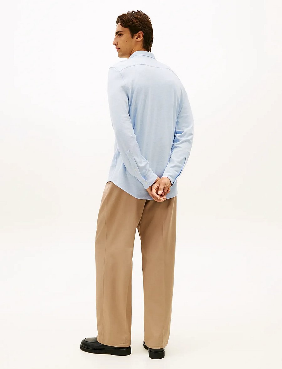 Tommy Hilfiger - KNIT PIQUE FEATHERWEIGHT SHIRT - casual hemden - light blue heather - 3