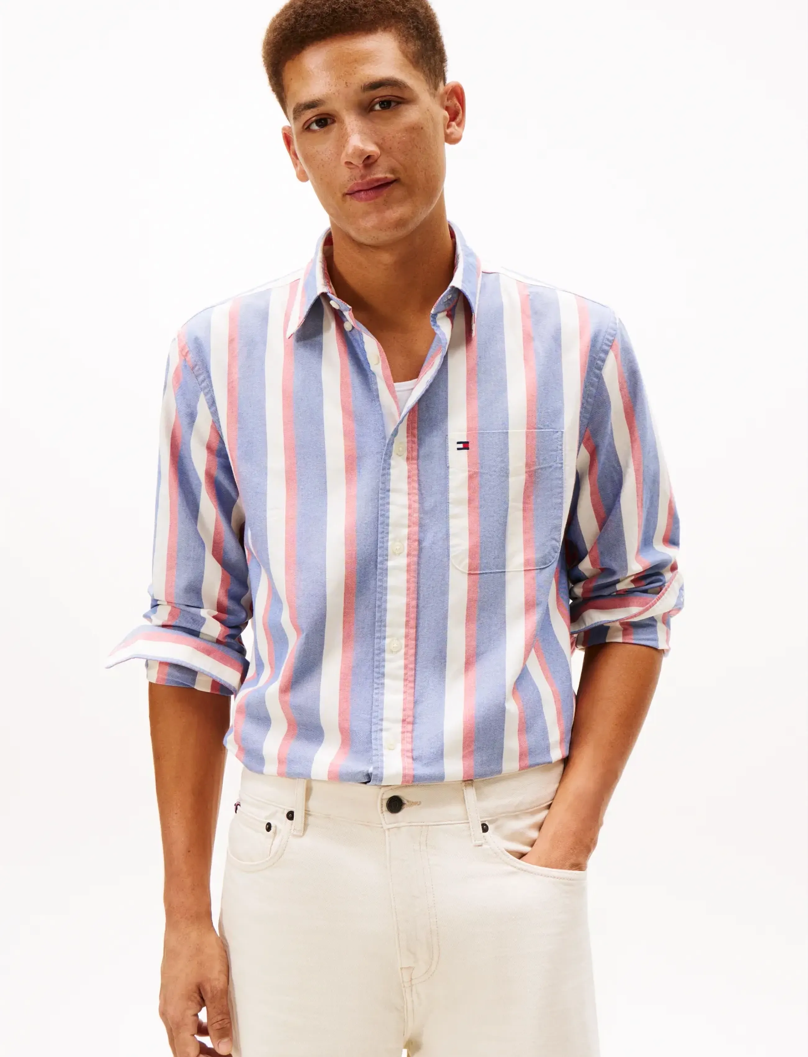 Tommy Hilfiger HERITAGE OXFORD ICON STP SHIRT - Tøj - WEDGE BLUE   MULTI STRIPE / multi