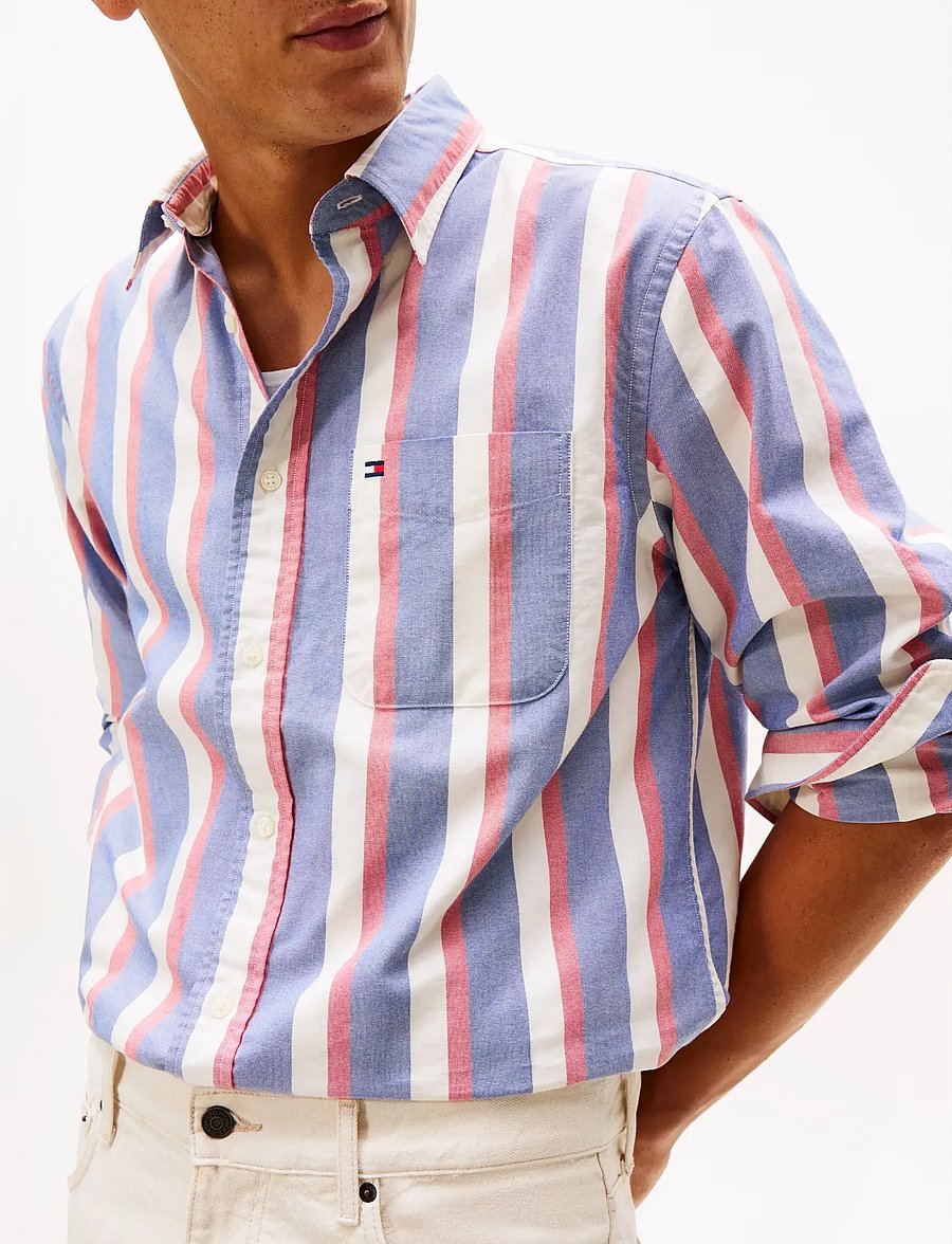 Tommy Hilfiger - HERITAGE OXFORD ICON STP SHIRT - oxford skjorter - wedge blue multi stripe - 4