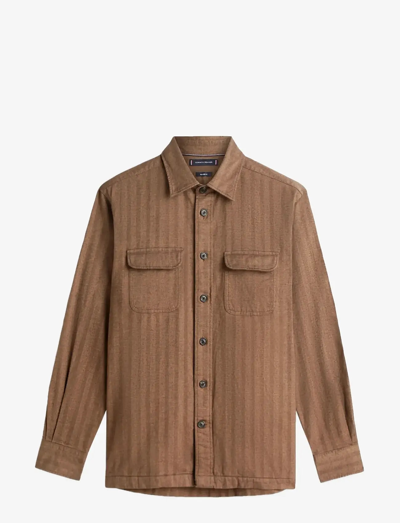 Tommy Hilfiger - HERRINGBONE RLX SHIRT SET A 1/2 - casual shirts - legacy brown   herringbone - 1