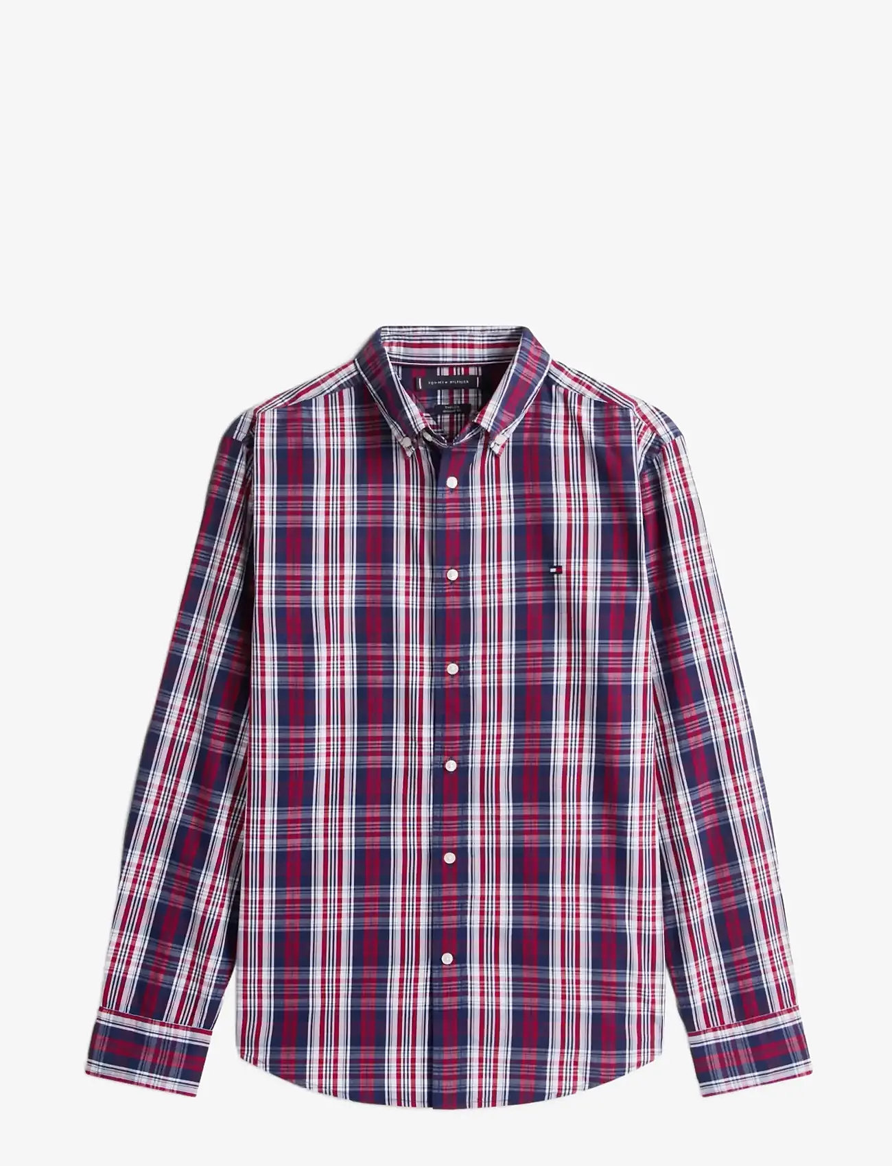 Tommy Hilfiger - FLEX POPLIN MEDIUM CHECK SHIRT - basic skjorter - preppy navy   check - 1