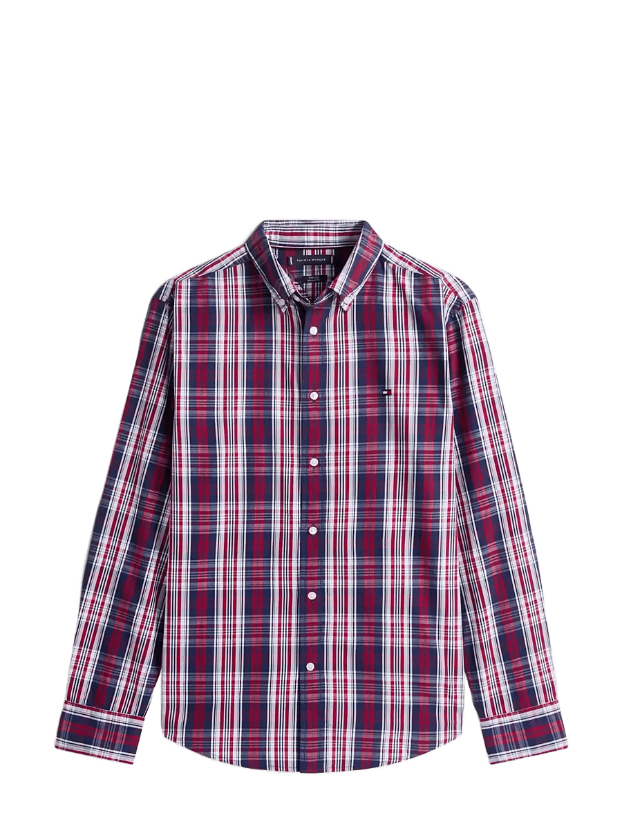 Tommy Hilfiger - FLEX POPLIN MEDIUM CHECK SHIRT - casual - preppy navy check - 1