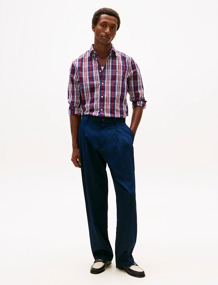 Tommy Hilfiger - FLEX POPLIN MEDIUM CHECK SHIRT - casual - preppy navy check - 2
