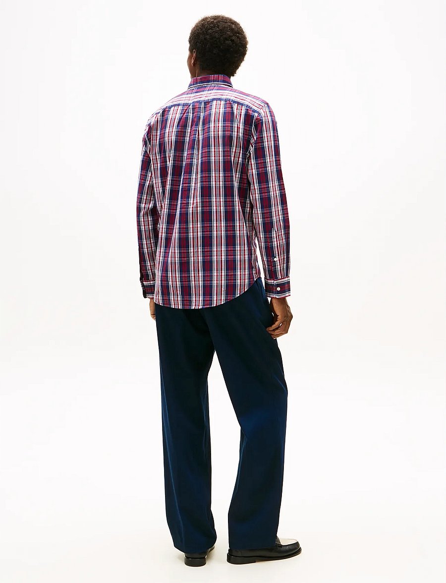 Tommy Hilfiger - FLEX POPLIN MEDIUM CHECK SHIRT - casual - preppy navy check - 3