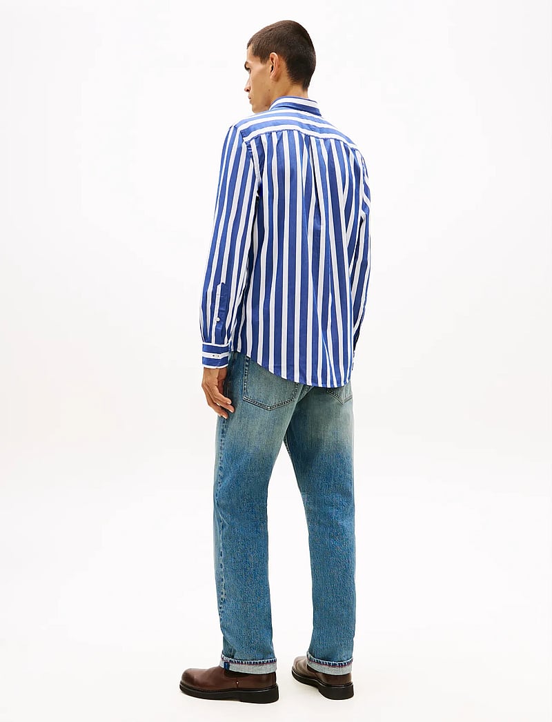 Tommy Hilfiger - FLEX POPLIN BOLD STRIPE SHIRT - basic skjortor - bold blue stripe - 3