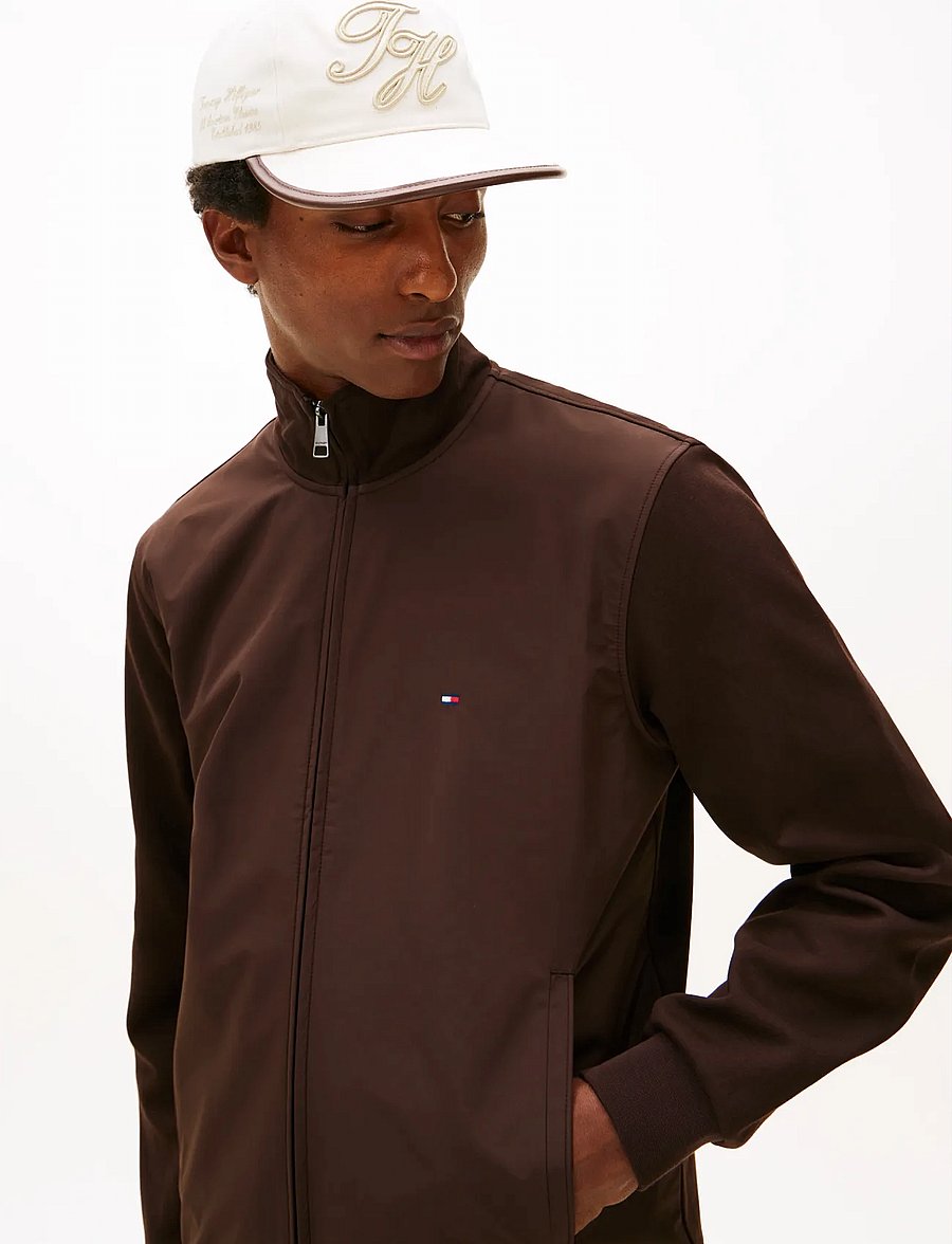 Tommy Hilfiger - ESSENTIAL INTECHNO MIX ZIP THRU - truien - chocolate - 4