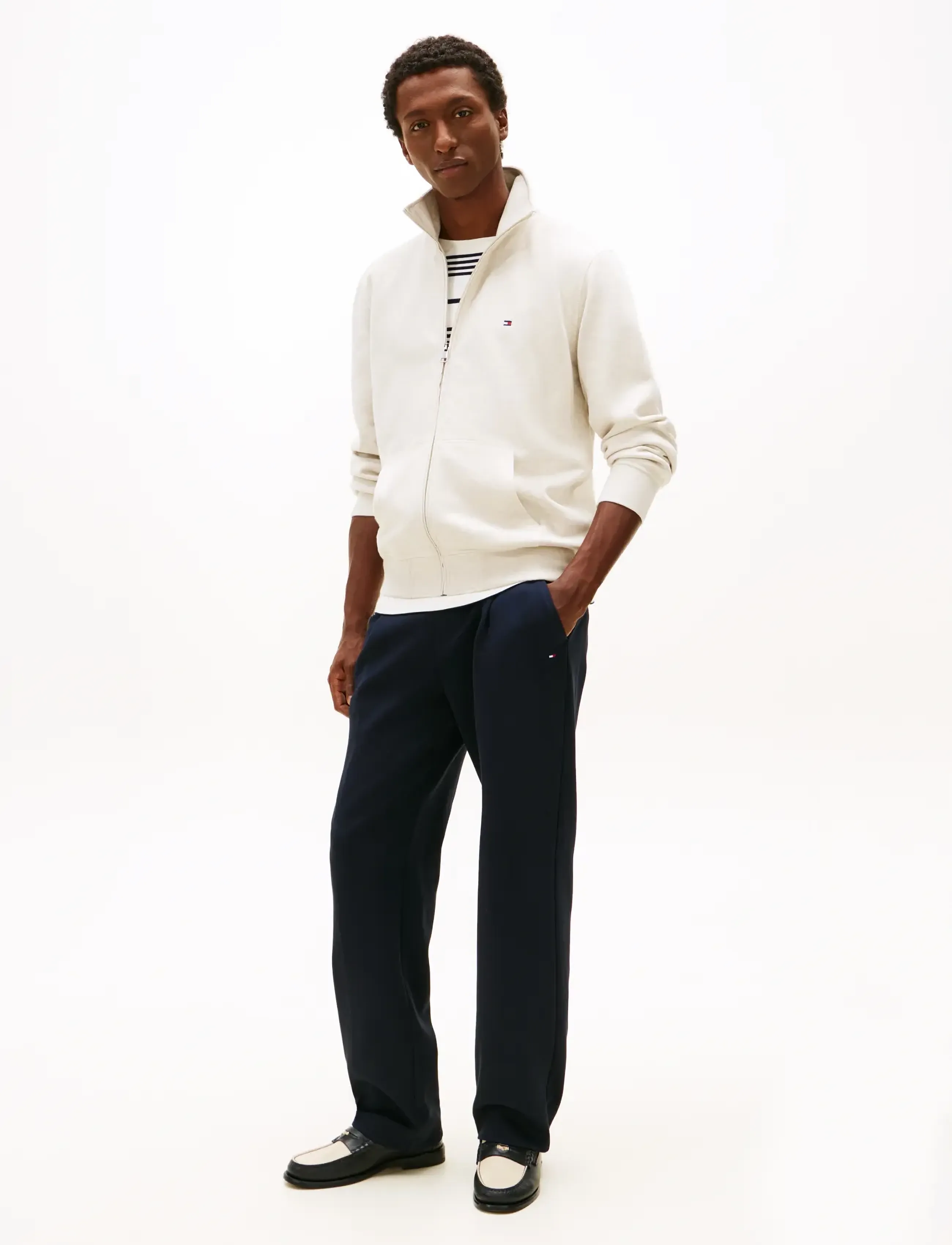Tommy Hilfiger - ESSENTIAL FLEECE STAND COLLAR - teddy sweaters - heathered oatmilk - 2